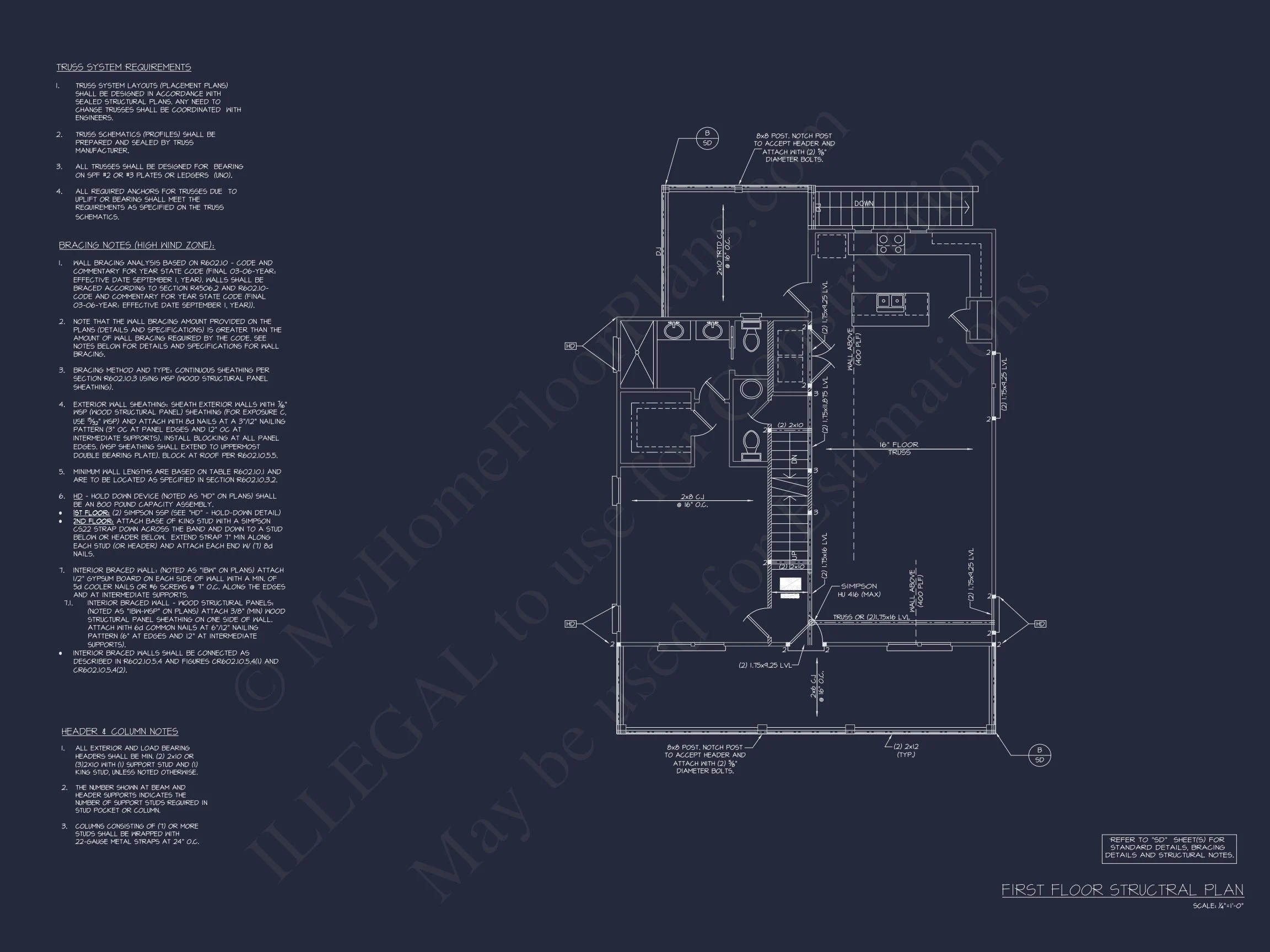 17-1380 HOUSE PLAN - Coastal House Plan with 4 Beds, Open Floor Plan & CAD Designs 38 Coastal house Plan with 4 Beds, Open Floor Plan & CAD Designs