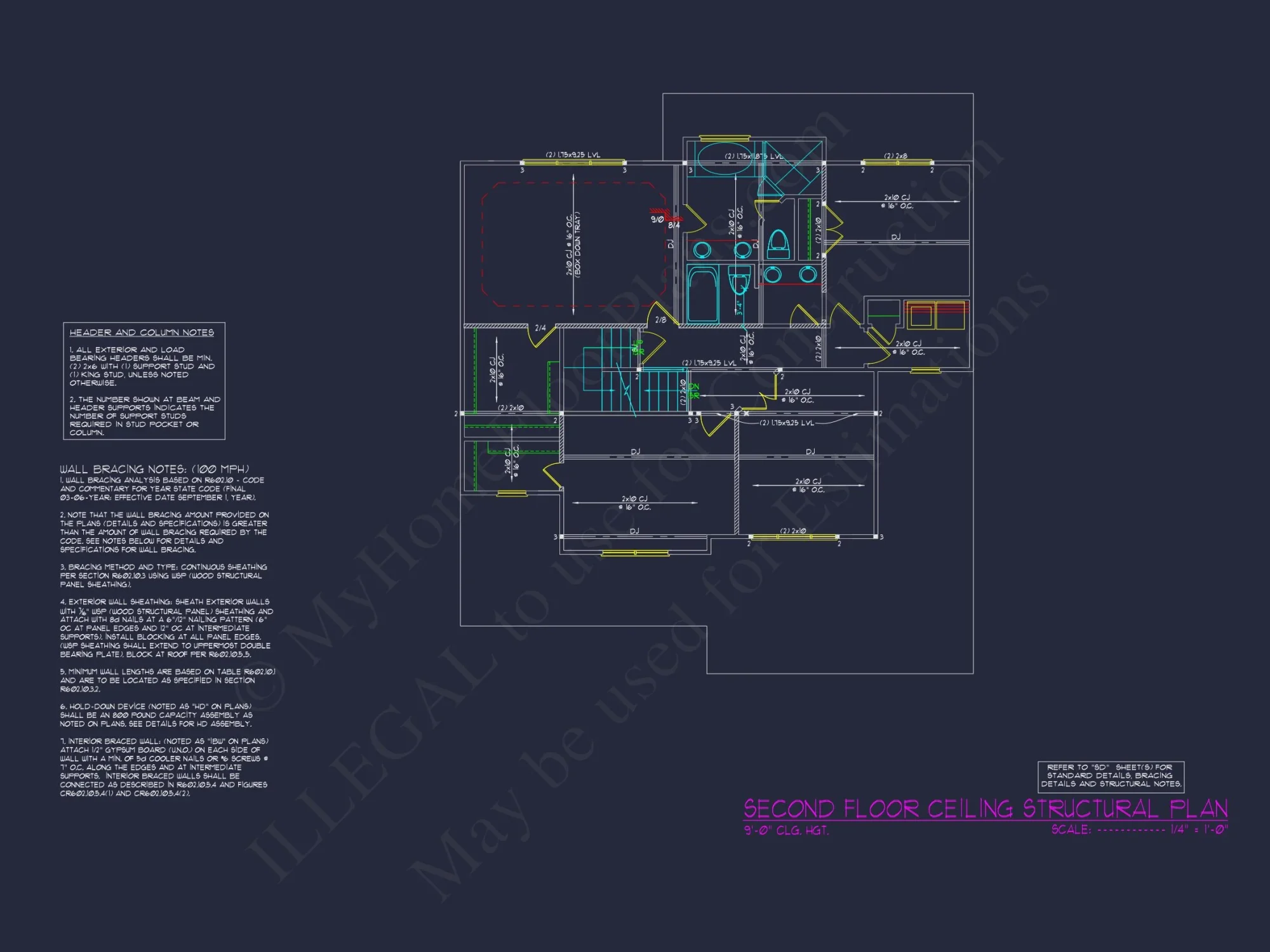 Custom house Floor Plan with 4 Beds, 2.5 Stories & Garage