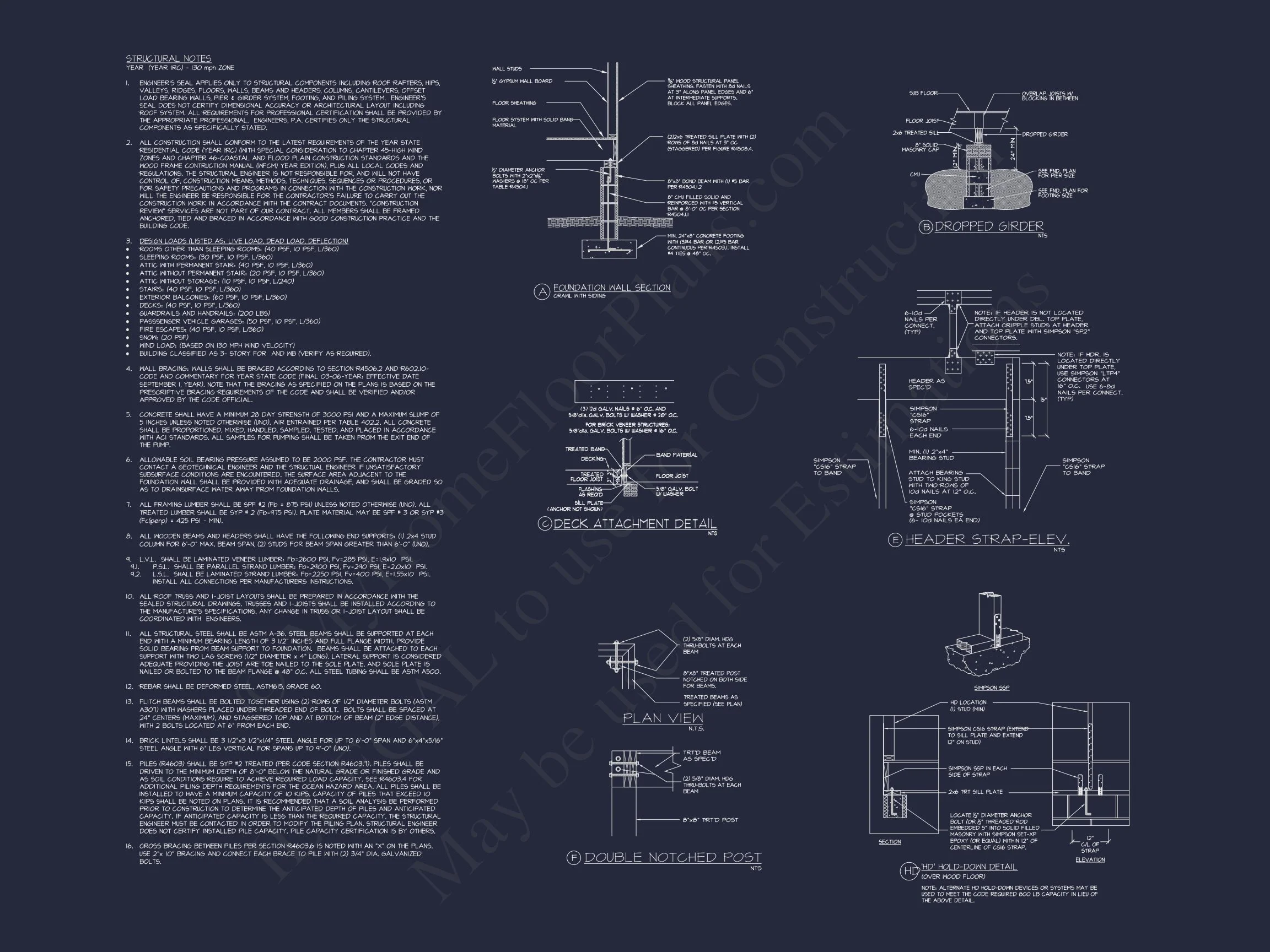 17-1189 HOUSE PLAN - Southern Colonial Farmhouse House Plan with Detailed CAD Designs 13 Southern Colonial Farmhouse house Plan with Detailed CAD Designs