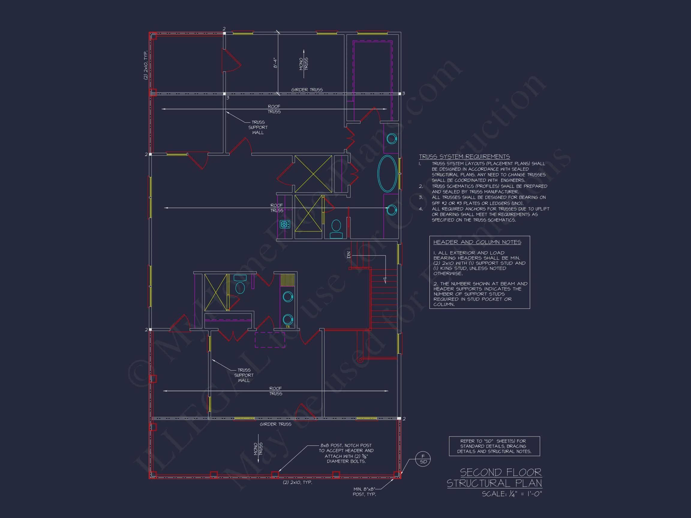17-1189 HOUSE PLAN - Southern Colonial Farmhouse House Plan with Detailed CAD Designs 11 Southern Colonial Farmhouse house Plan with Detailed CAD Designs