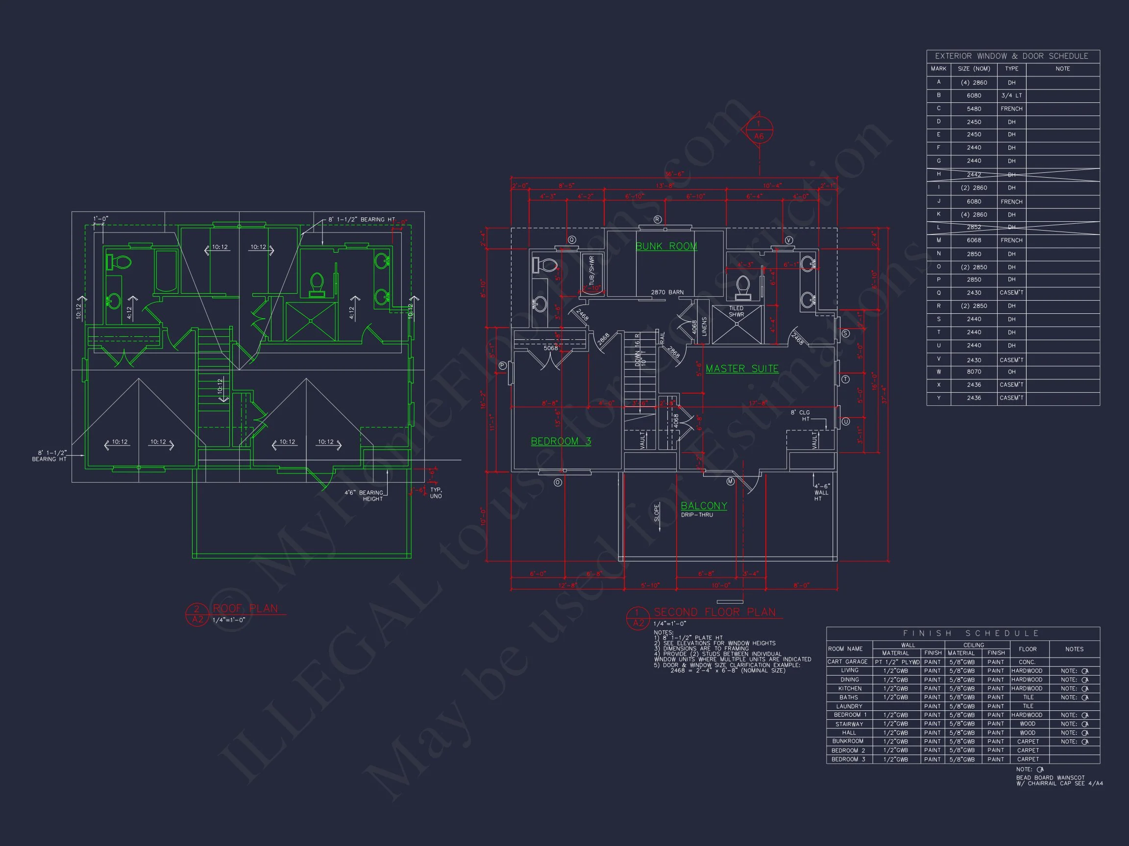 17-1160 HOUSE PLAN - Craftsman Beach House Floor Plan with CAD and Designs 6 Craftsman Beach house Floor Plan with CAD and Designs
