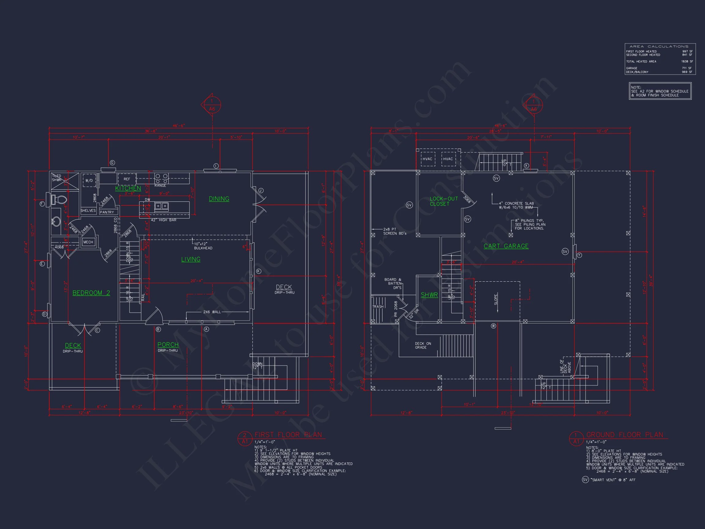 17-1160 HOUSE PLAN - Craftsman Beach House Floor Plan with CAD and Designs 5 Craftsman Beach house Floor Plan with CAD and Designs