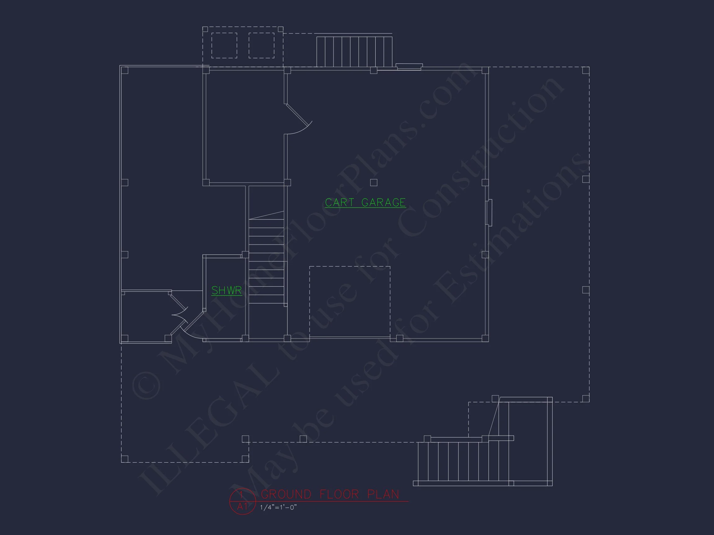 17-1160 HOUSE PLAN - Craftsman Beach House Floor Plan with CAD and Designs 3 Craftsman Beach house Floor Plan with CAD and Designs
