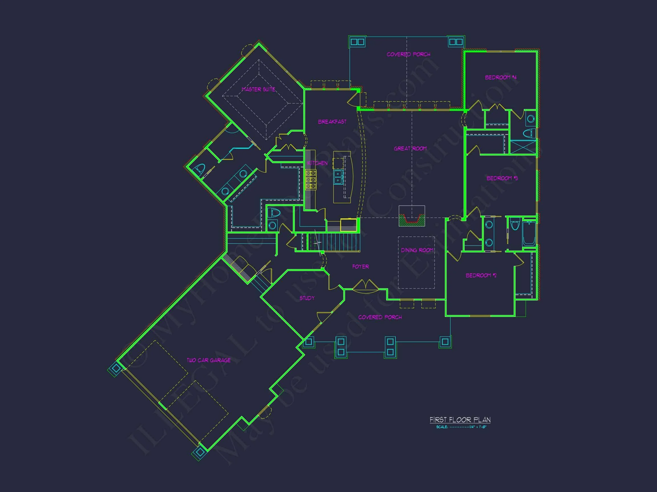 17-1039 HOUSE PLAN - Beautiful Craftsman House Plan with Detailed Floor Designs 4 Beautiful Craftsman house Plan with Detailed Floor Designs