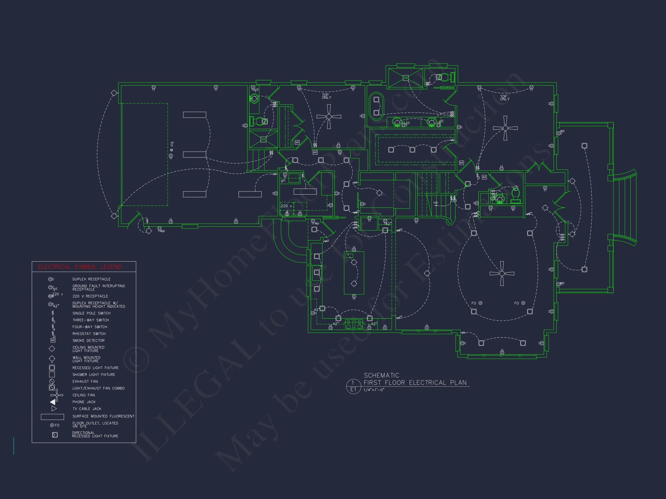 17-1006 HOUSE PLAN - Elegant House Plan with 2 Story Floors, CAD Designs & Blueprints 14 Elegant house Plan with 2 Story Floors, CAD Designs & Blueprints