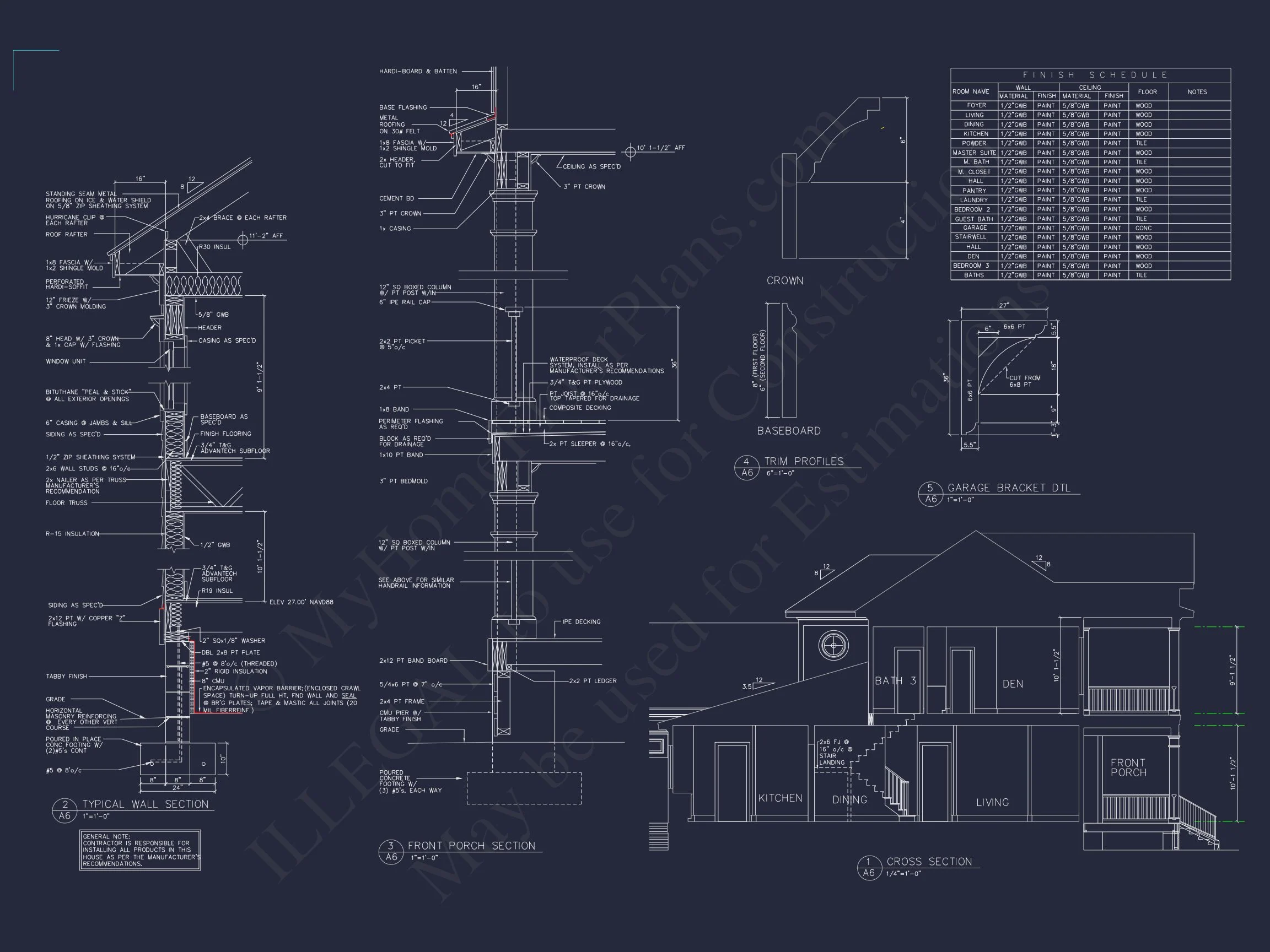 17-1006 HOUSE PLAN - Elegant House Plan with 2 Story Floors, CAD Designs & Blueprints 13 Elegant house Plan with 2 Story Floors, CAD Designs & Blueprints