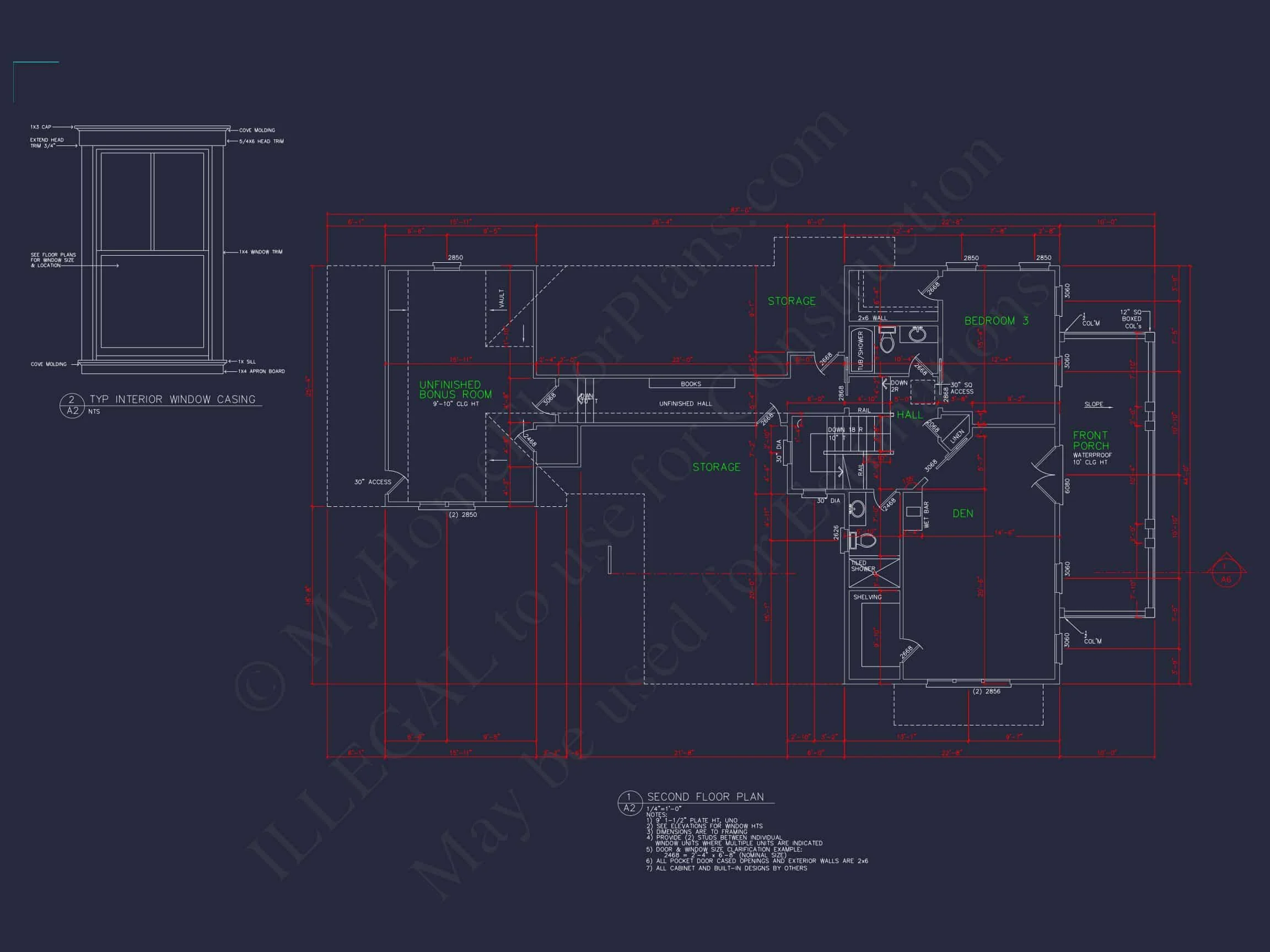 17-1006 HOUSE PLAN - Elegant House Plan with 2 Story Floors, CAD Designs & Blueprints 12 Elegant house Plan with 2 Story Floors, CAD Designs & Blueprints