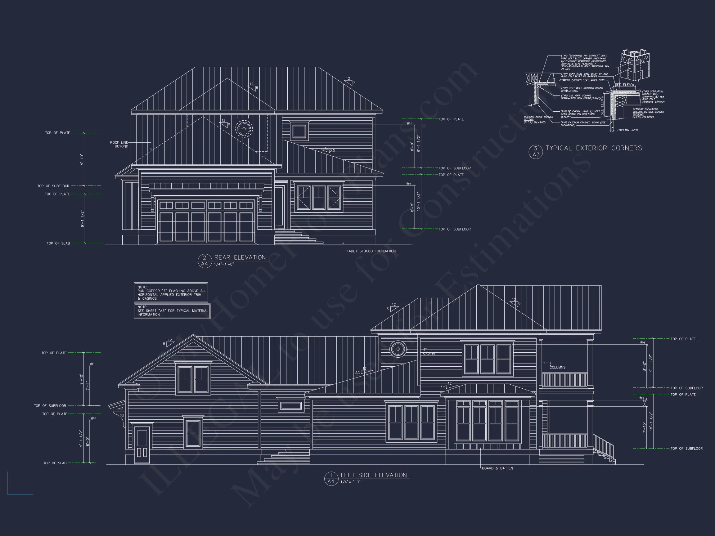 17-1006 HOUSE PLAN - Elegant House Plan with 2 Story Floors, CAD Designs & Blueprints 8 Elegant house Plan with 2 Story Floors, CAD Designs & Blueprints