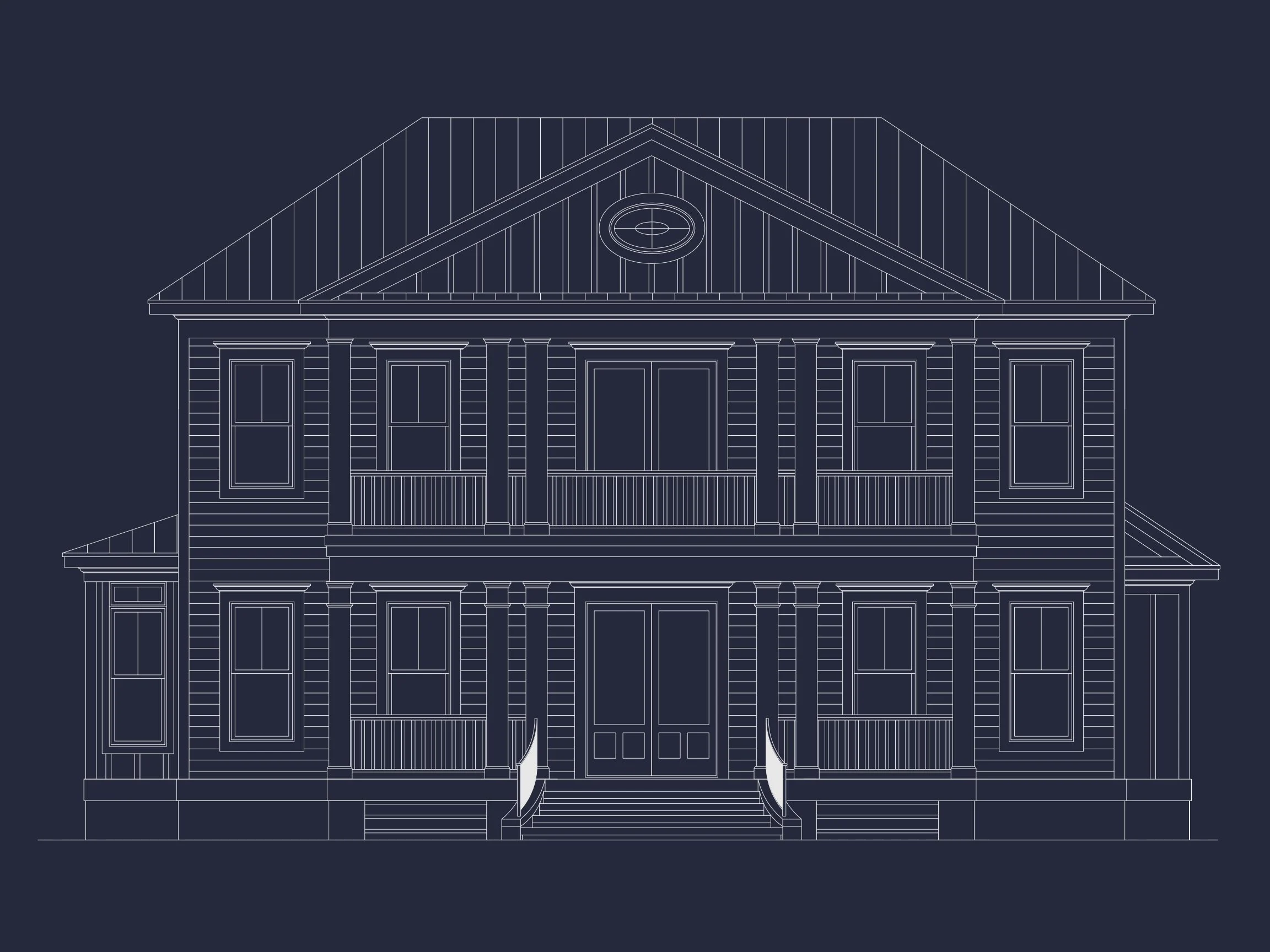 17-1006 HOUSE PLAN - Elegant House Plan with 2 Story Floors, CAD Designs & Blueprints 6 Elegant house Plan with 2 Story Floors, CAD Designs & Blueprints