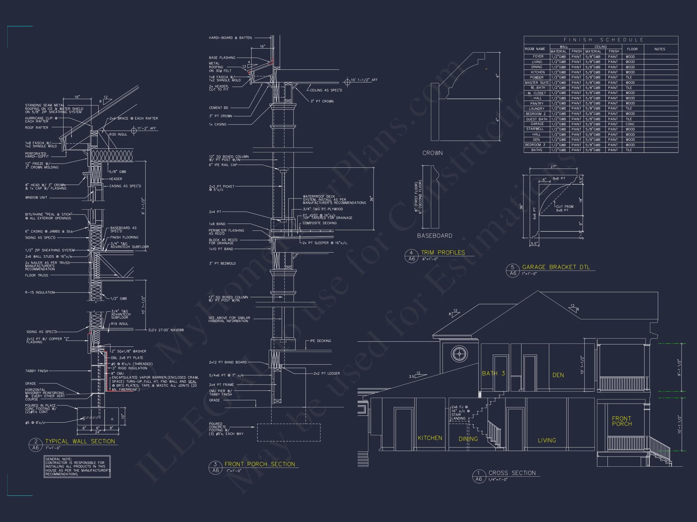 16-OPPER HOUSE PLAN - Bright Beach House Plan with Detailed Blueprint Design 13 Bright Beach house Plan with Detailed Blueprint Design