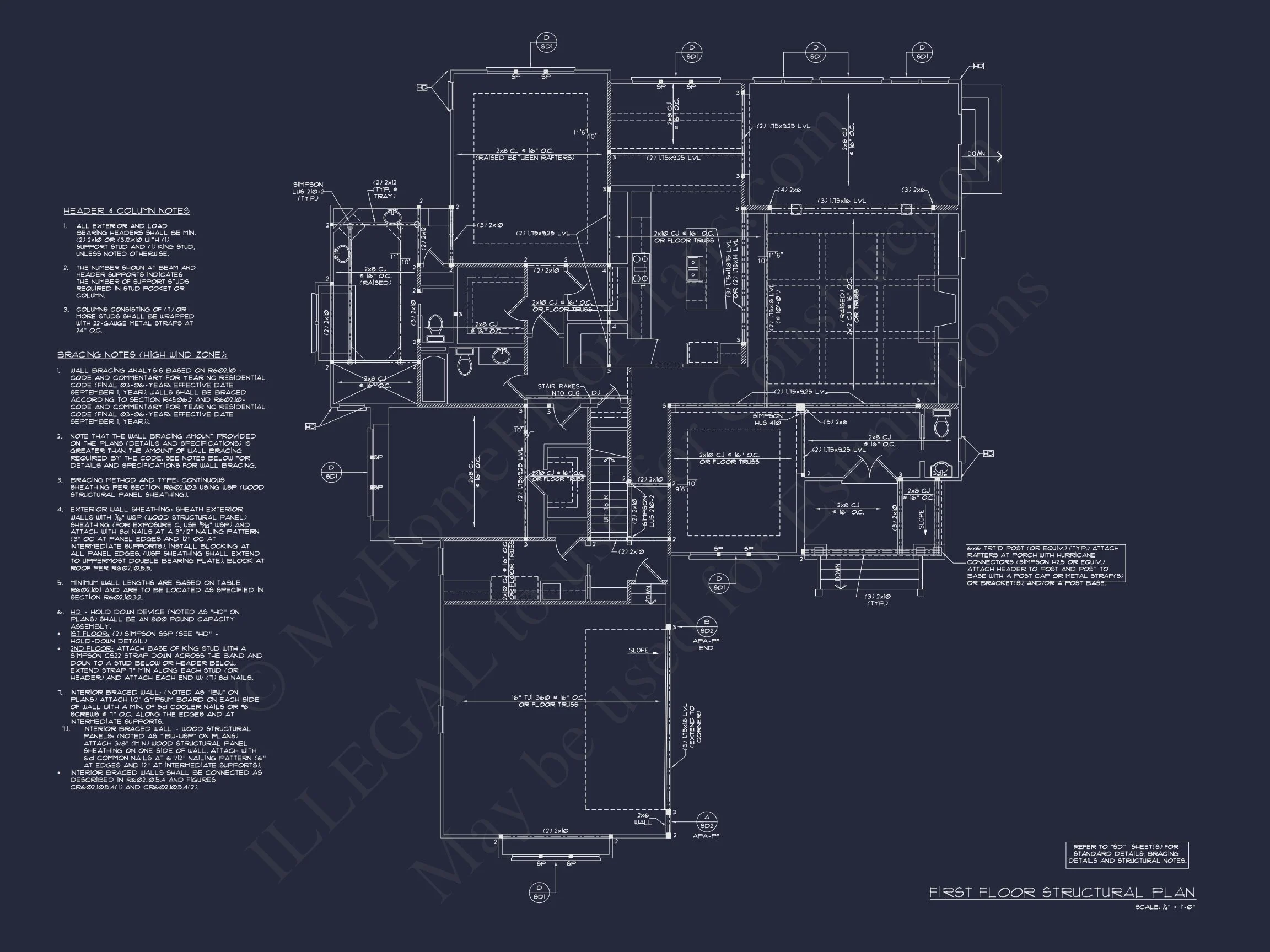 16-1836 HOUSE PLAN - Elegant Beach House Design | Floor Plan, Blueprint, & CAD Designs 14 Floor Plan, Blueprint, & CAD Designs