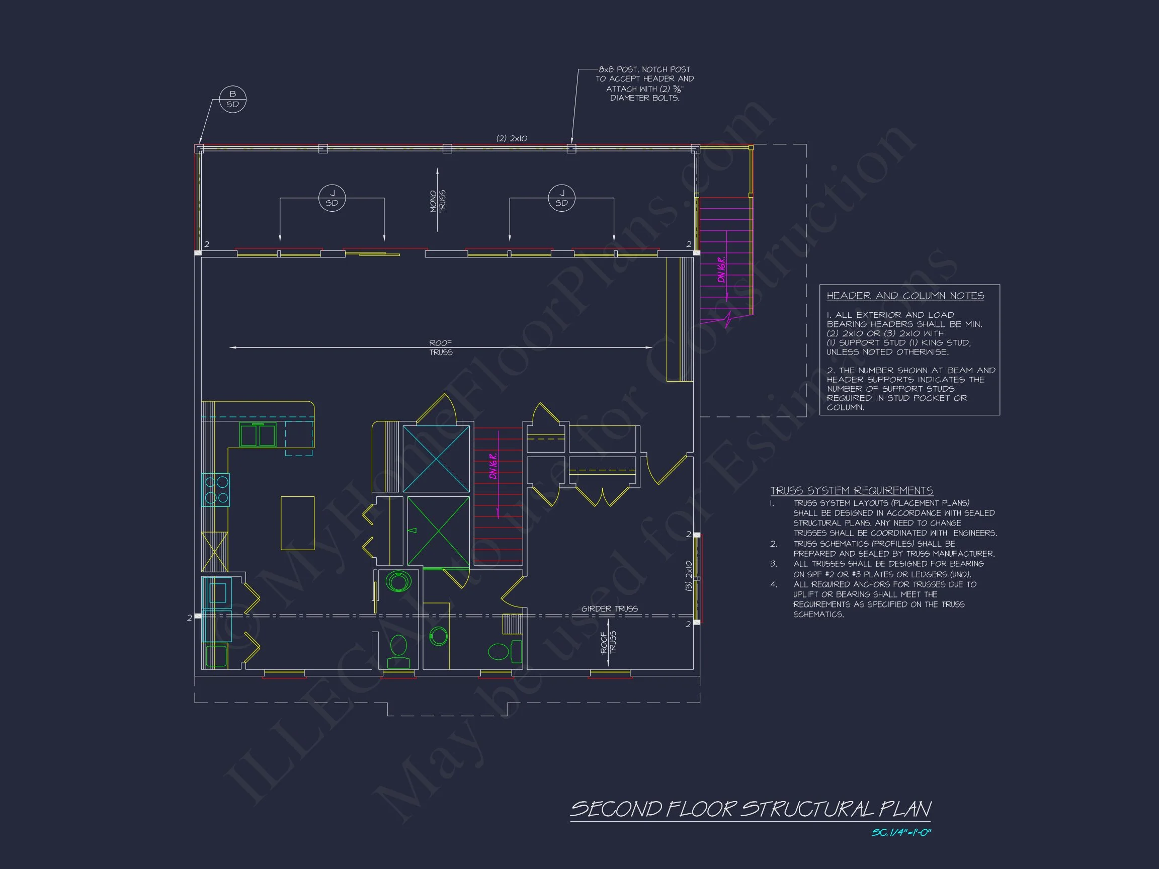 16-1818 HOUSE PLAN - Beautiful 3-Story Coastal House Plan with CAD Blueprints 17 Beautiful 3-Story Coastal house Plan with CAD Blueprints