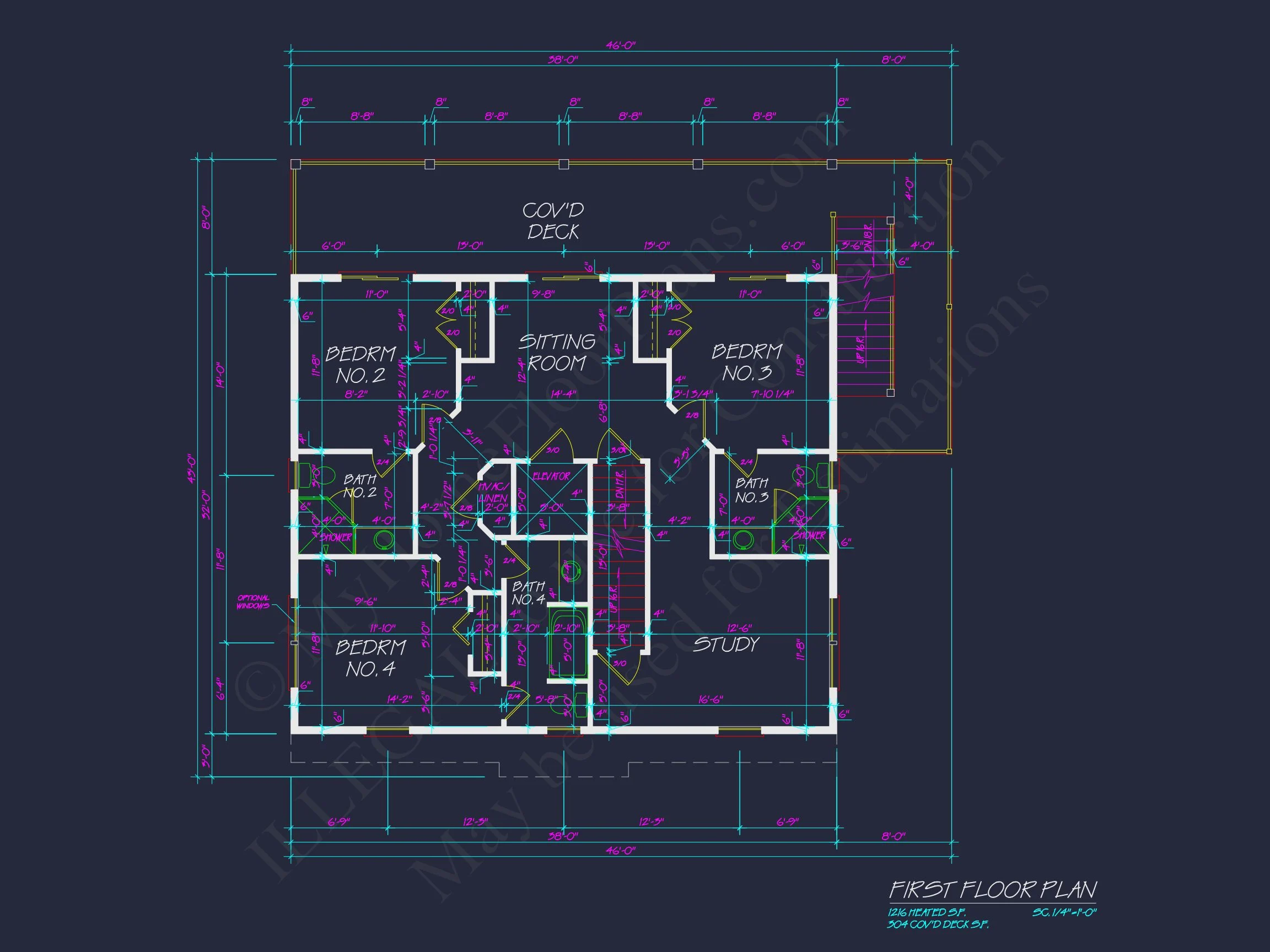 16-1818 HOUSE PLAN - Beautiful 3-Story Coastal House Plan with CAD Blueprints 13 Beautiful 3-Story Coastal house Plan with CAD Blueprints