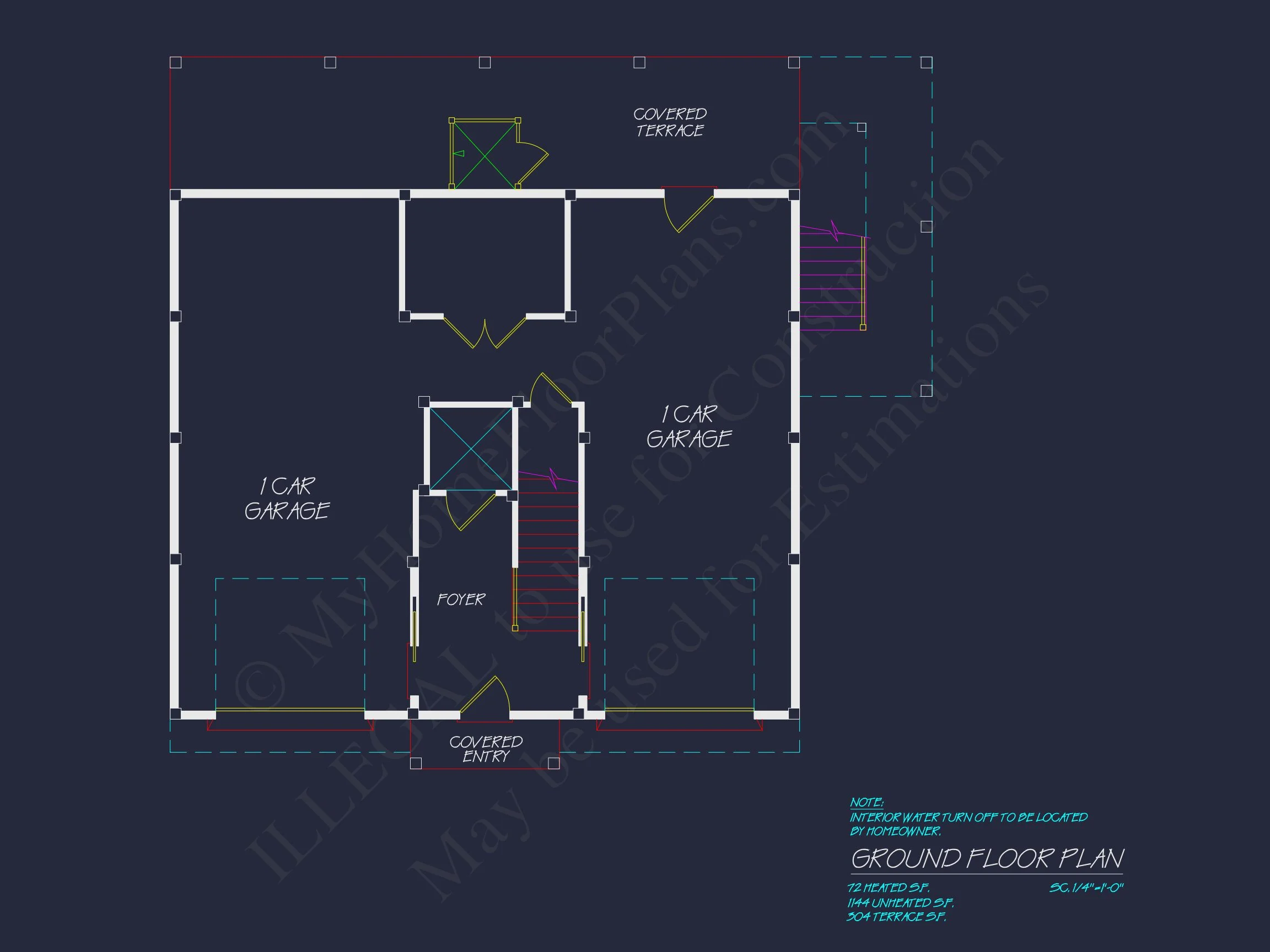 16-1818 HOUSE PLAN - Beautiful 3-Story Coastal House Plan with CAD Blueprints 9 Beautiful 3-Story Coastal house Plan with CAD Blueprints