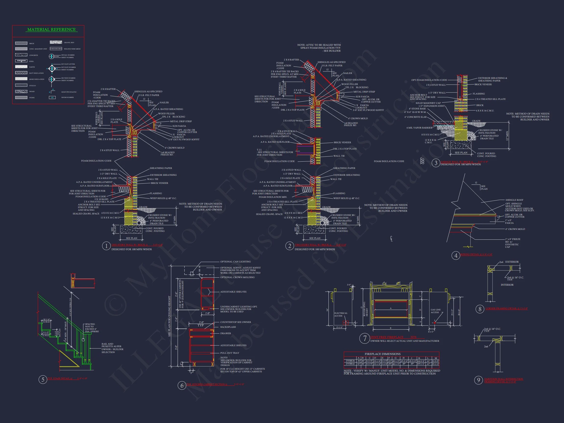16-1795 HOUSE PLAN - Elegant House Plan with CAD Designs, 2 Floors, and 4 Bedrooms 11 Elegant house Plan with CAD Designs, 2 Floors, and 4 Bedrooms