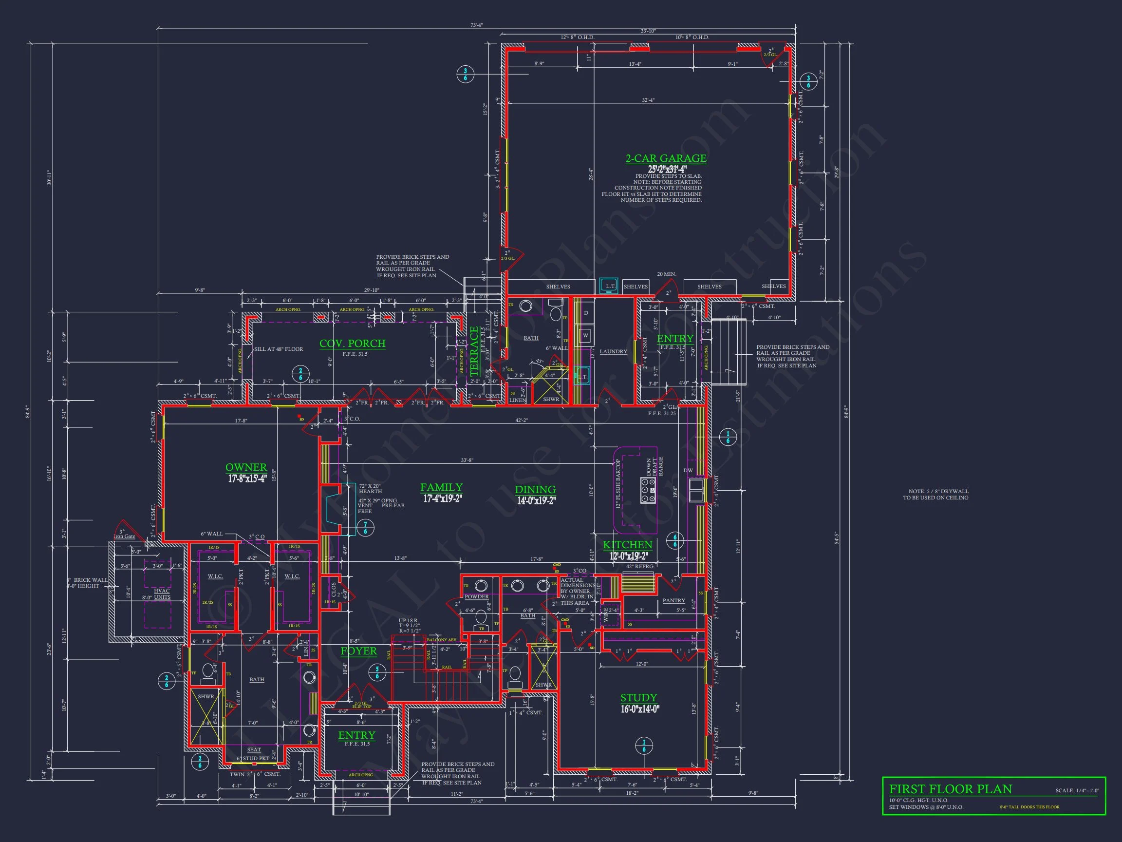 16-1795 HOUSE PLAN - Elegant House Plan with CAD Designs, 2 Floors, and 4 Bedrooms 9 Elegant house Plan with CAD Designs, 2 Floors, and 4 Bedrooms