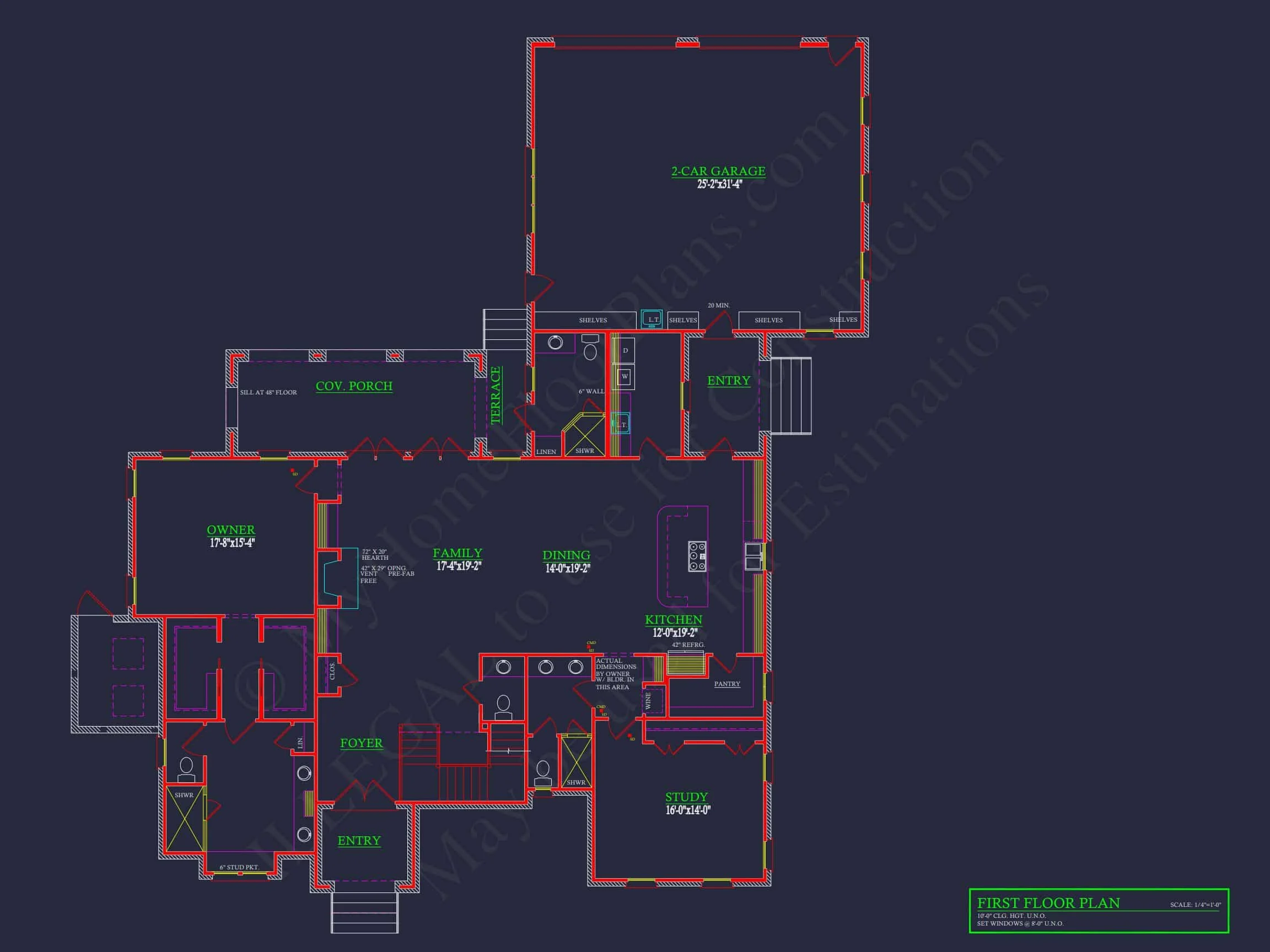16-1795 HOUSE PLAN - Elegant House Plan with CAD Designs, 2 Floors, and 4 Bedrooms 7 Elegant house Plan with CAD Designs, 2 Floors, and 4 Bedrooms