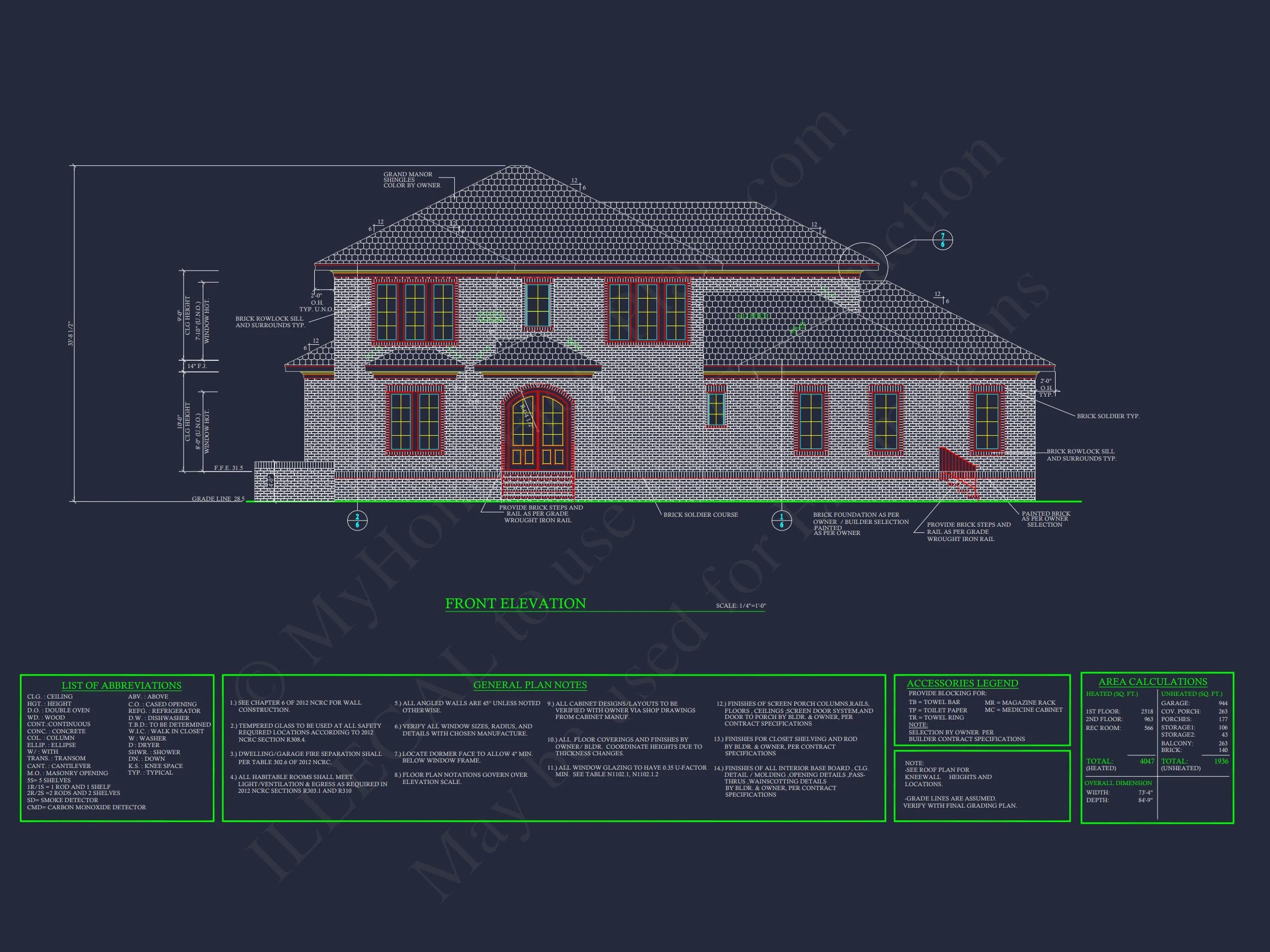 16-1795 HOUSE PLAN - Elegant House Plan with CAD Designs, 2 Floors, and 4 Bedrooms 4 Elegant house Plan with CAD Designs, 2 Floors, and 4 Bedrooms