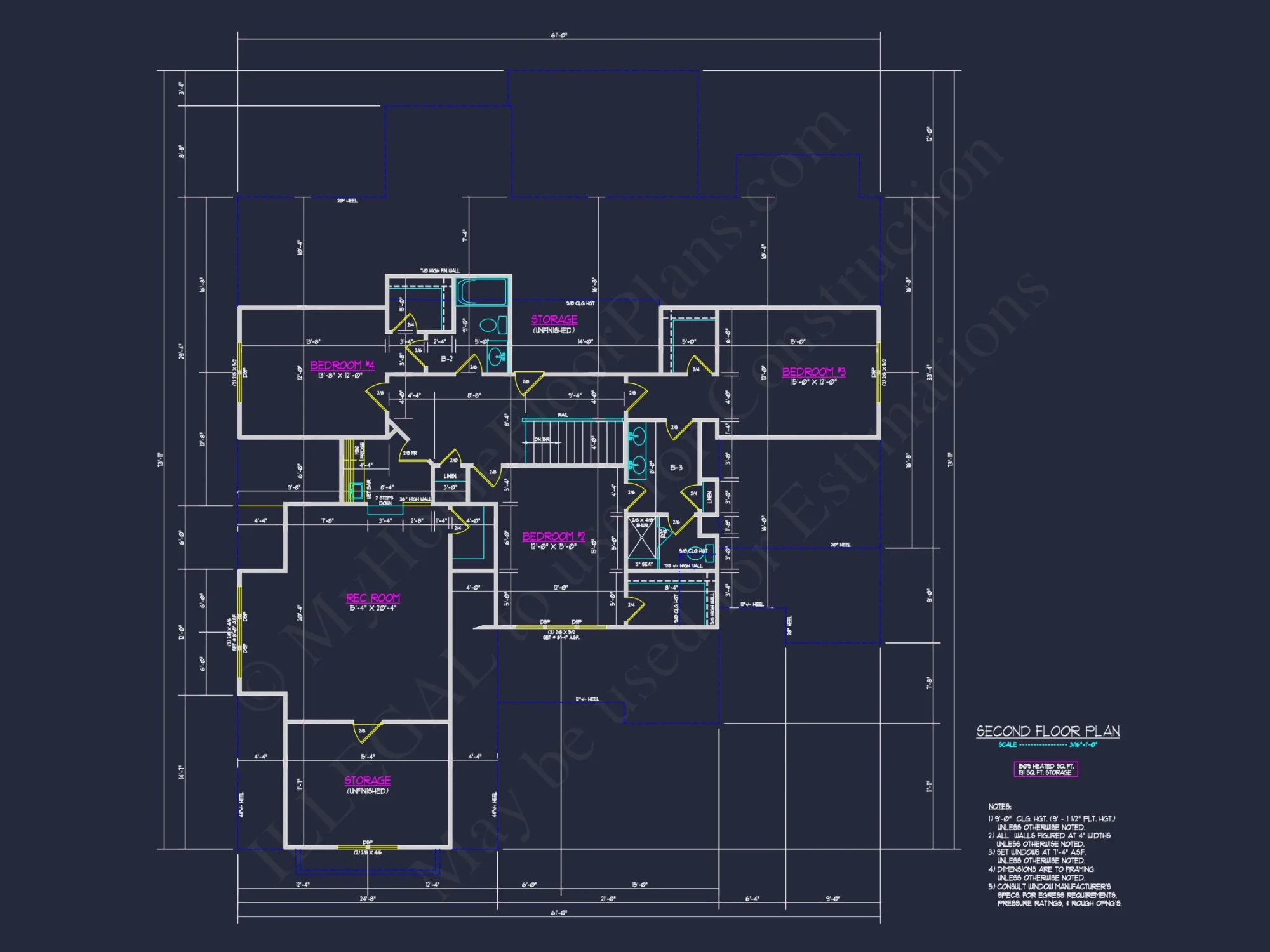 Craftsman house Floor Plan: Detailed Blueprint for 2-Story Designs