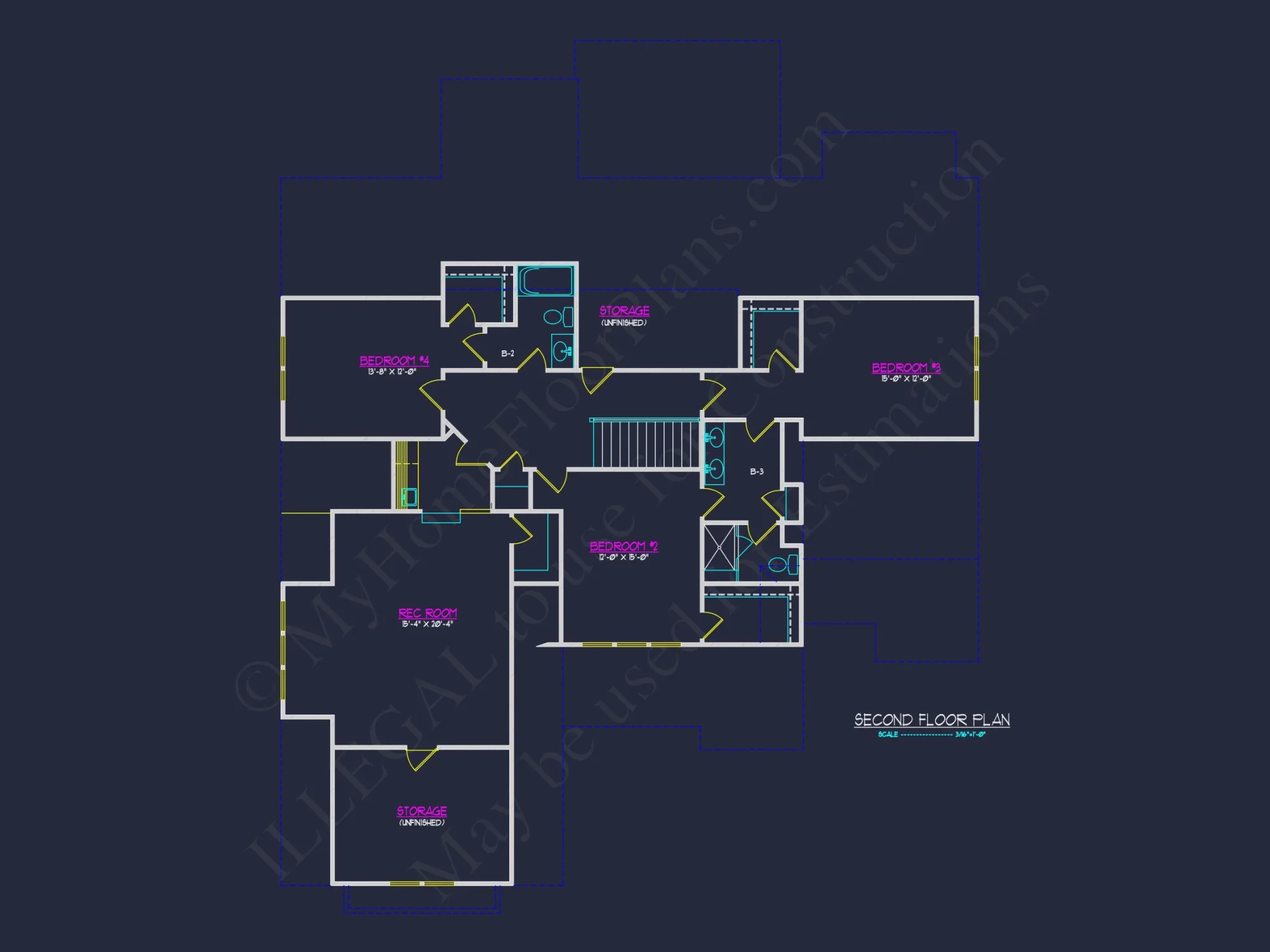 Craftsman house Floor Plan: Detailed Blueprint for 2-Story Designs