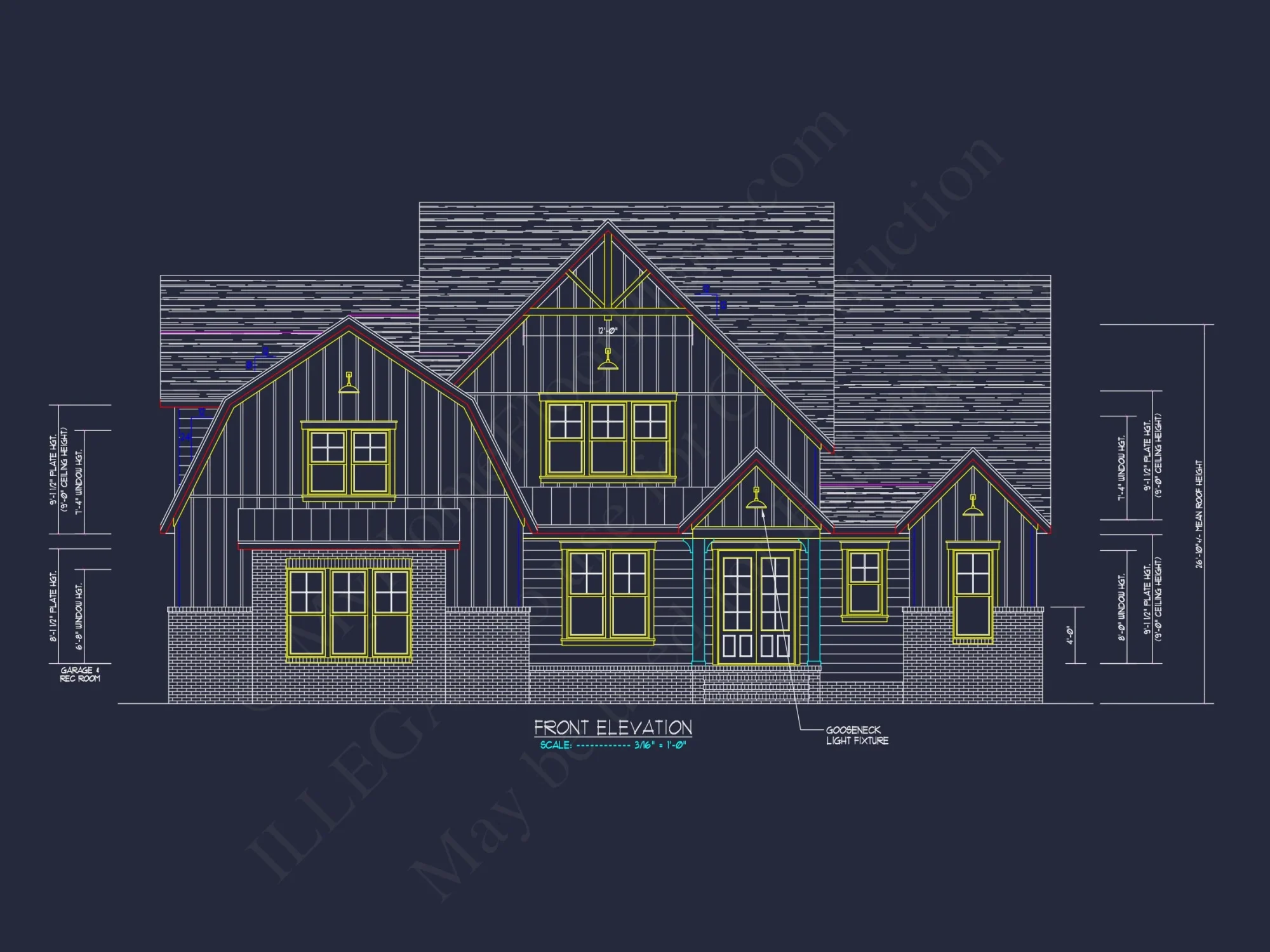 Craftsman house Floor Plan: Detailed Blueprint for 2-Story Designs