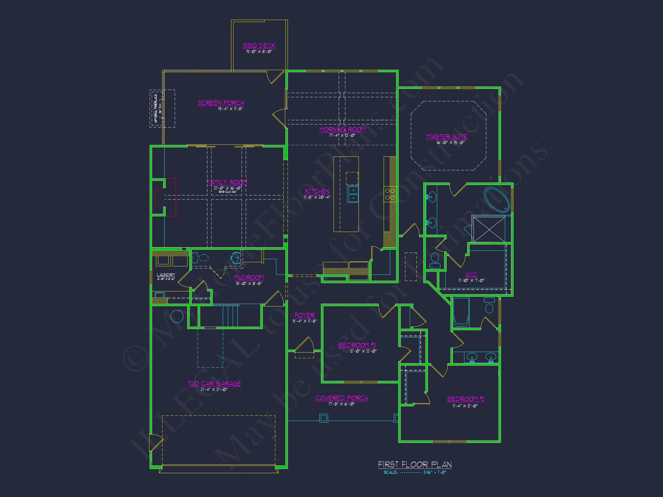 16-1606 HOUSE PLAN - Custom House Plan with 3 Beds, 3.5 Baths, and CAD Designs 5 Custom house Plan with 3 Beds, 3.5 Baths, and CAD Designs