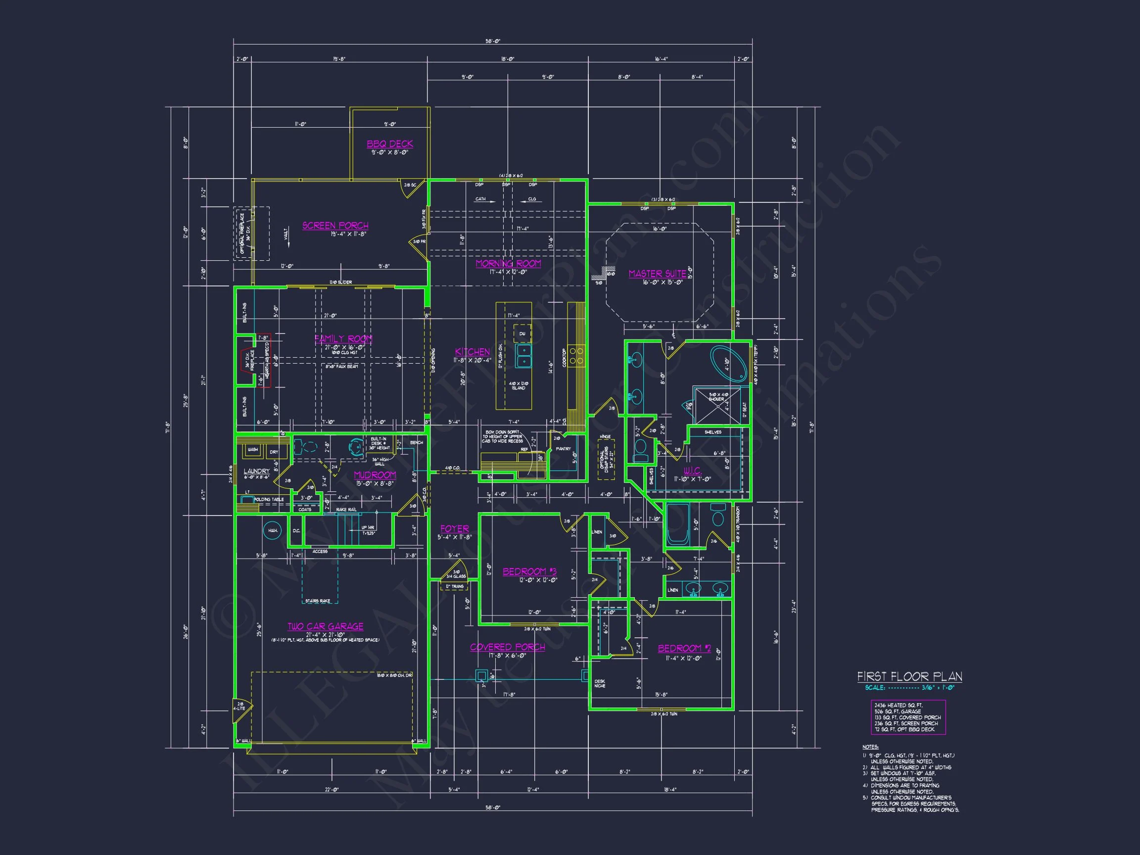 16-1606 HOUSE PLAN - Custom House Plan with 3 Beds, 3.5 Baths, and CAD Designs 4 Custom house Plan with 3 Beds, 3.5 Baths, and CAD Designs