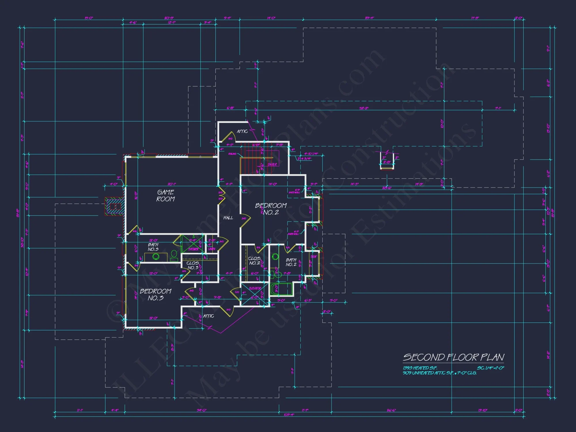 Spacious house Plan with Elegant CAD Designs