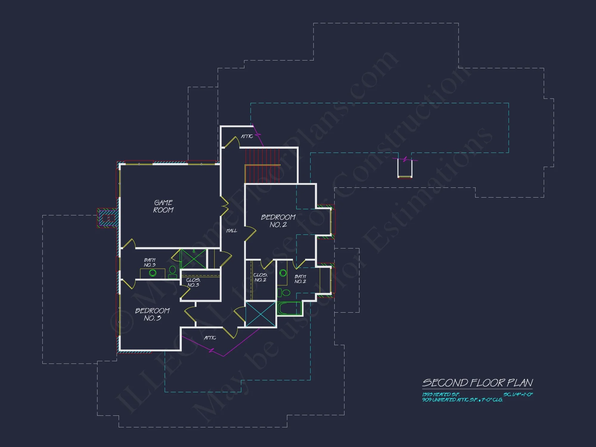 Spacious house Plan with Elegant CAD Designs