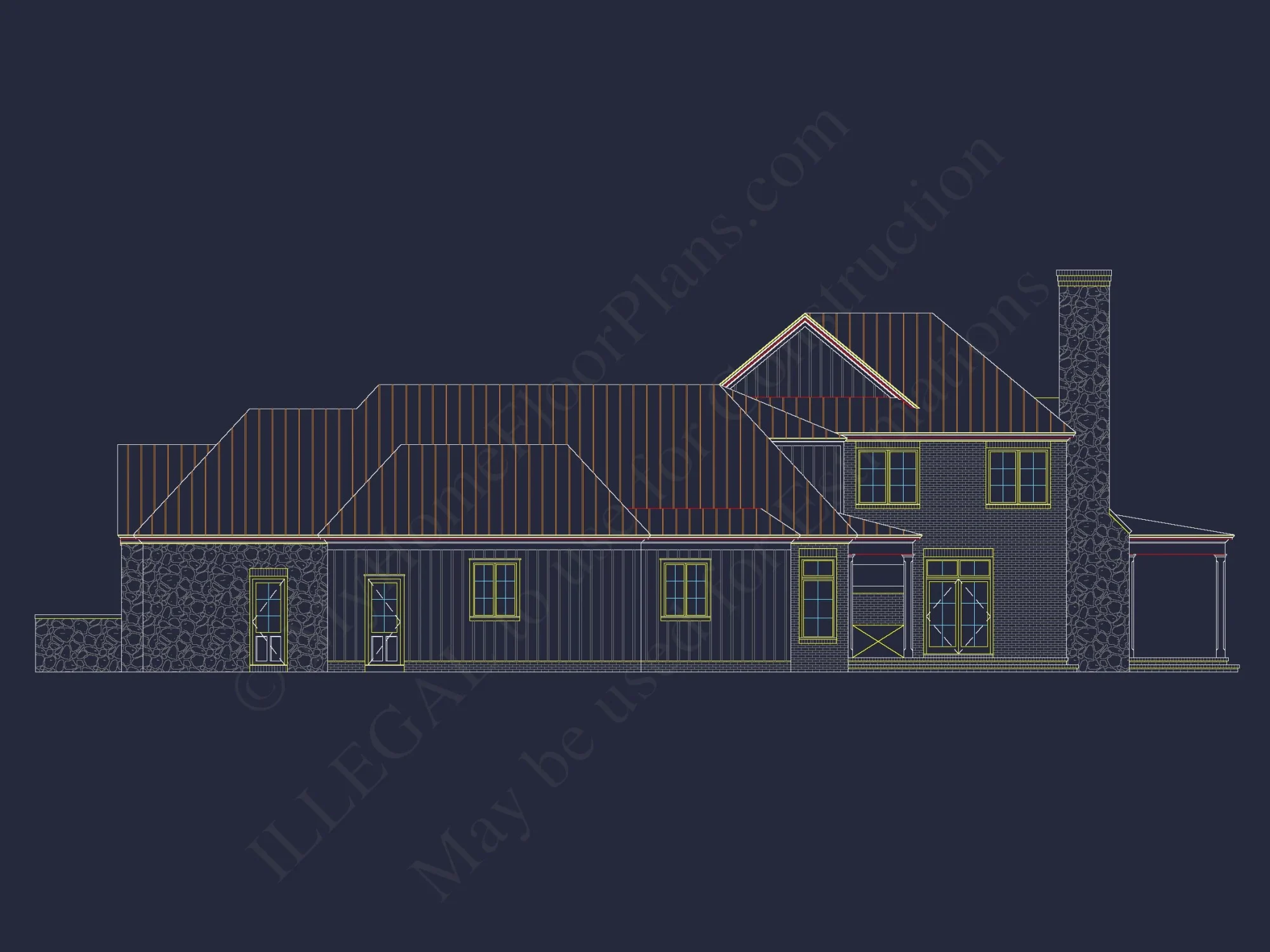 Spacious house Plan with Elegant CAD Designs