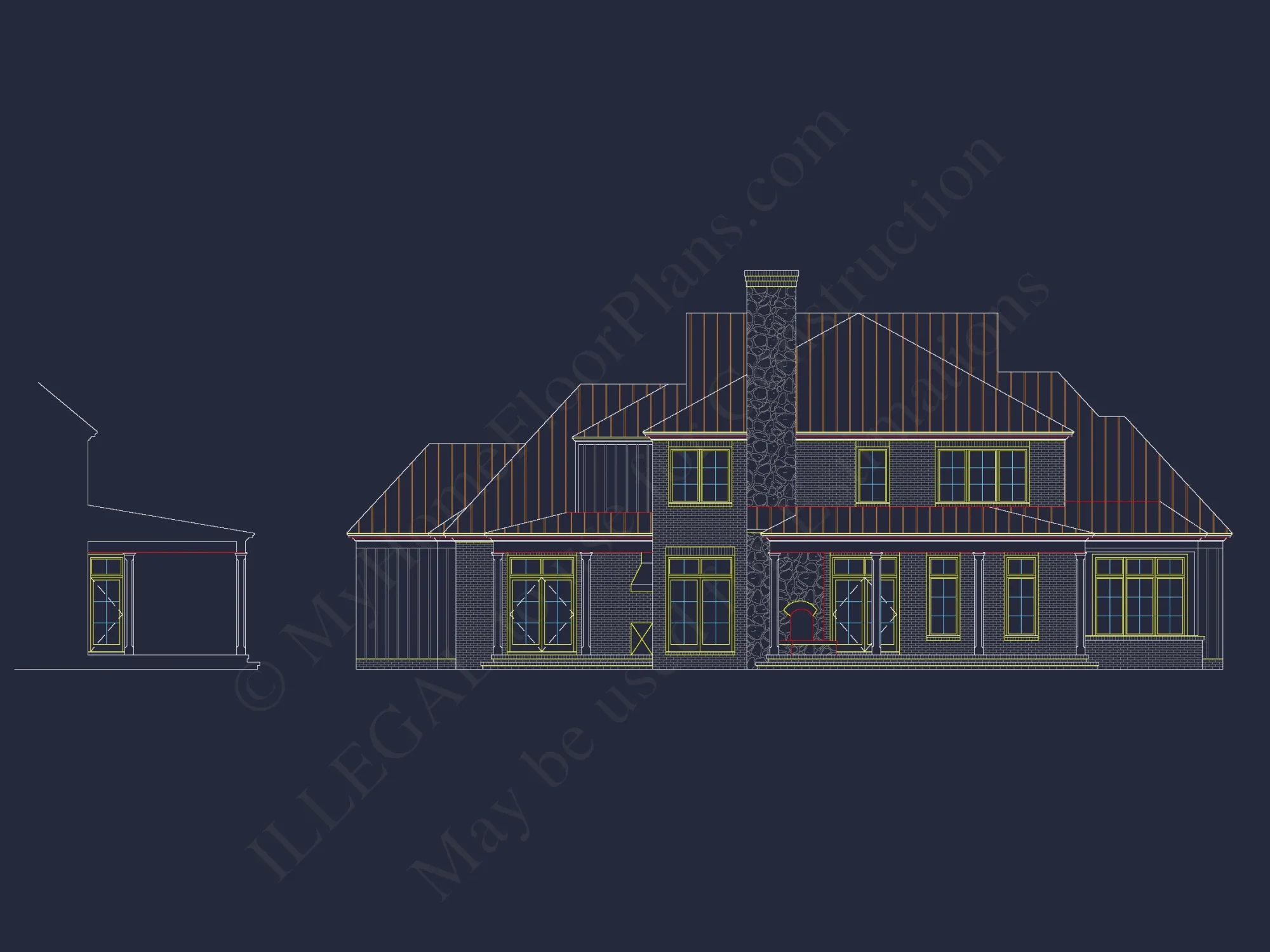 Spacious house Plan with Elegant CAD Designs