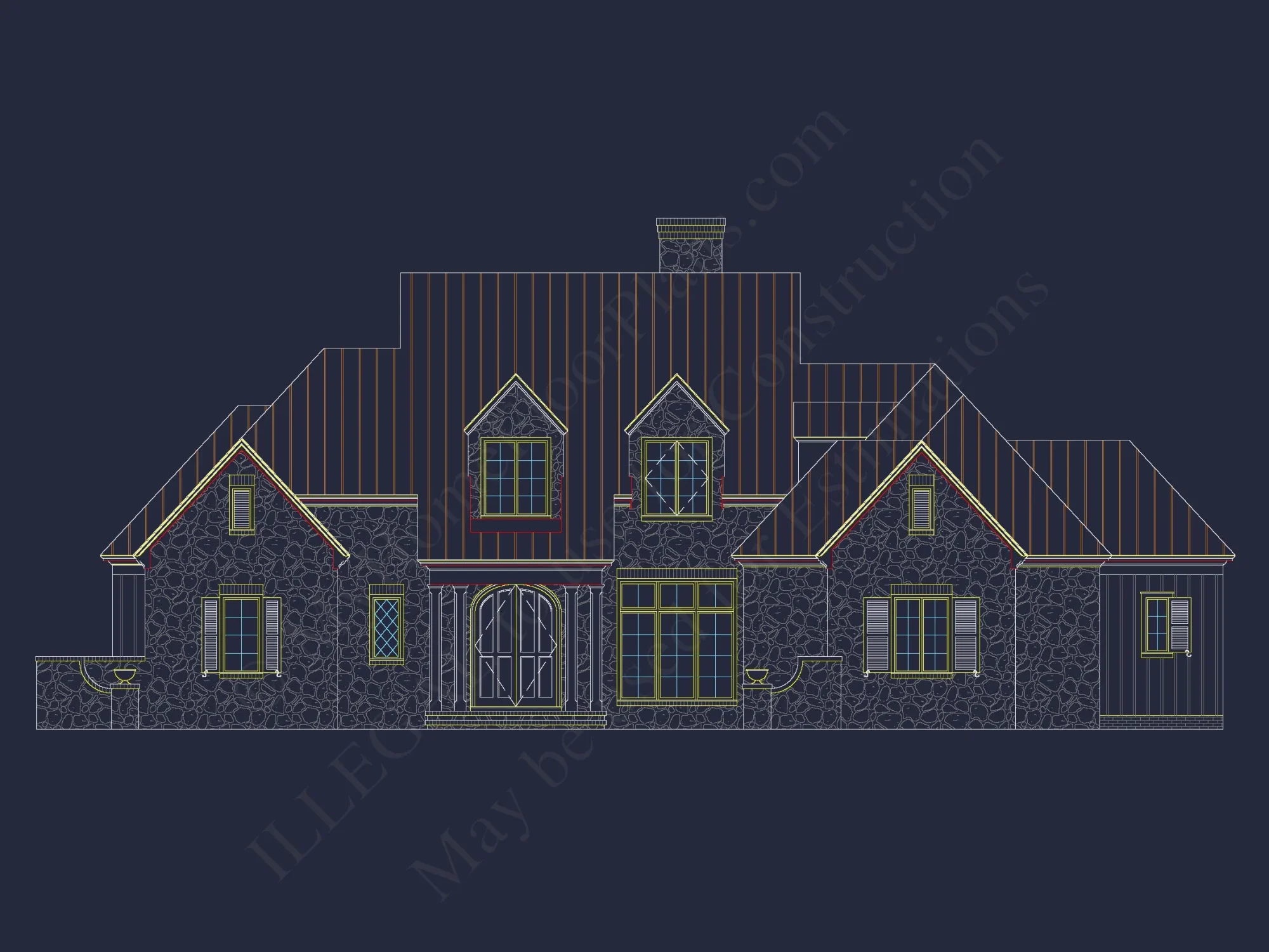 Spacious house Plan with Elegant CAD Designs