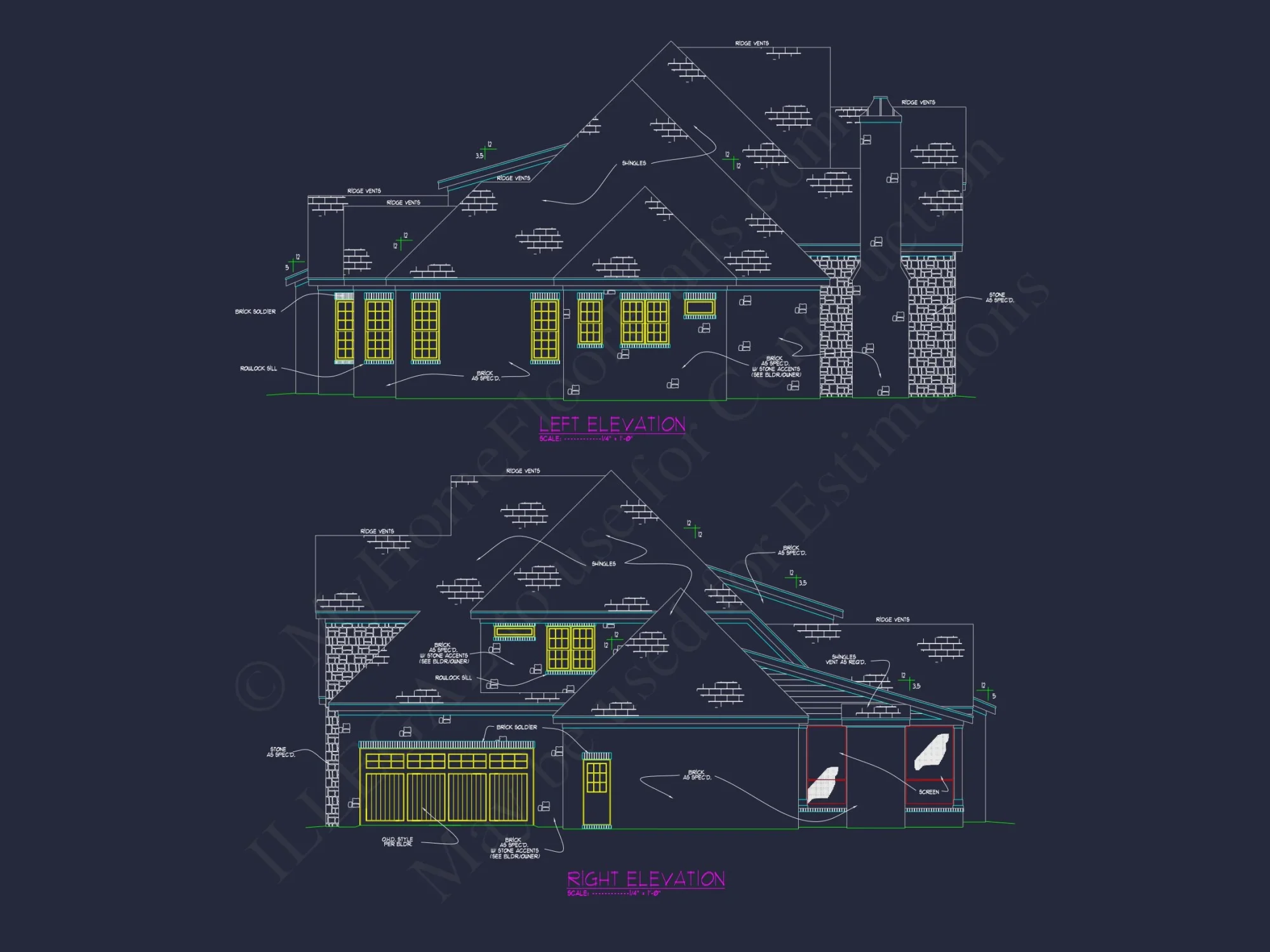 Luxurious house Plan with Detailed Blueprint Designs