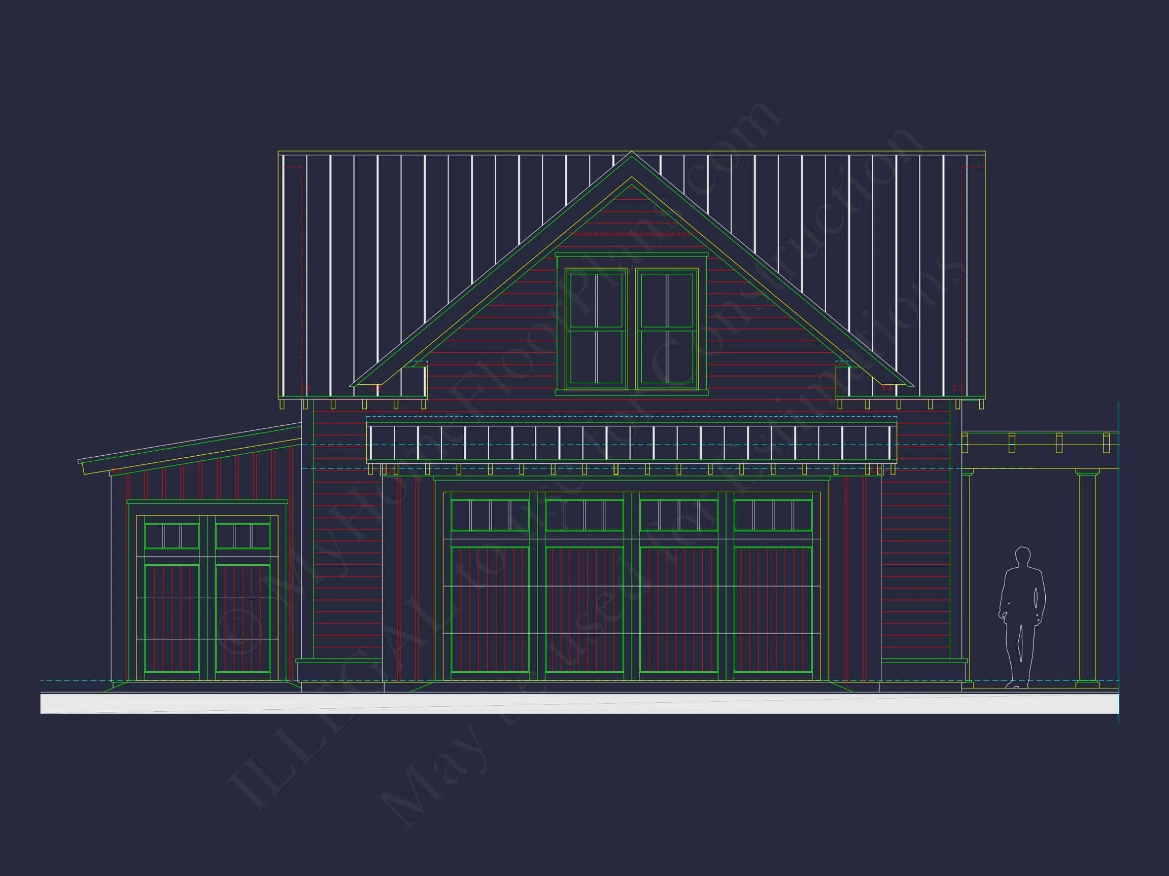 16-1538 HOUSE PLAN - Coastal House Plan with 2 Floors, CAD Designs & Garage Space 10 Coastal house Plan with 2 Floors, CAD Designs & Garage Space