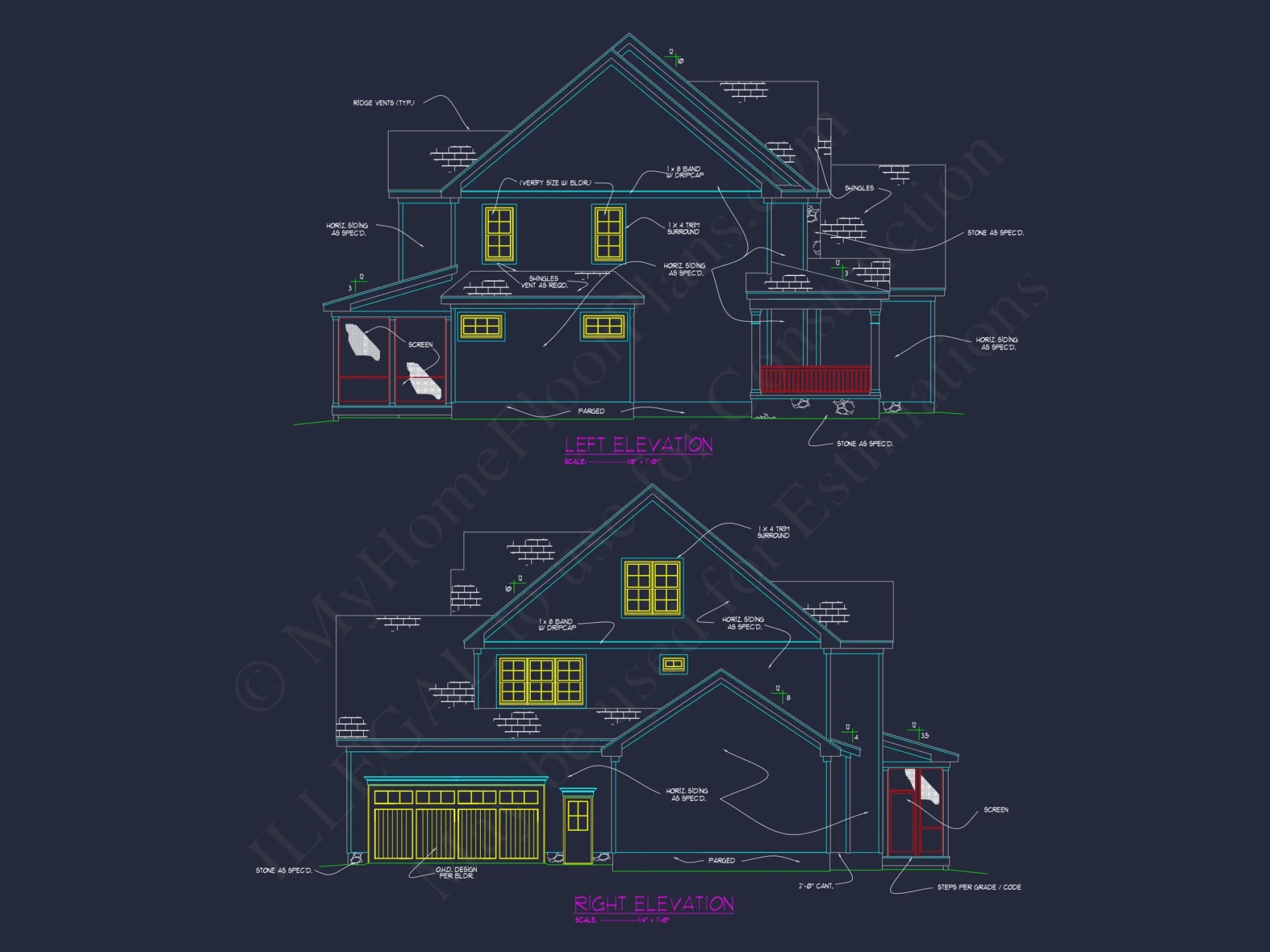 Elegant 2.5 Story house Plan with Spacious CAD Designs