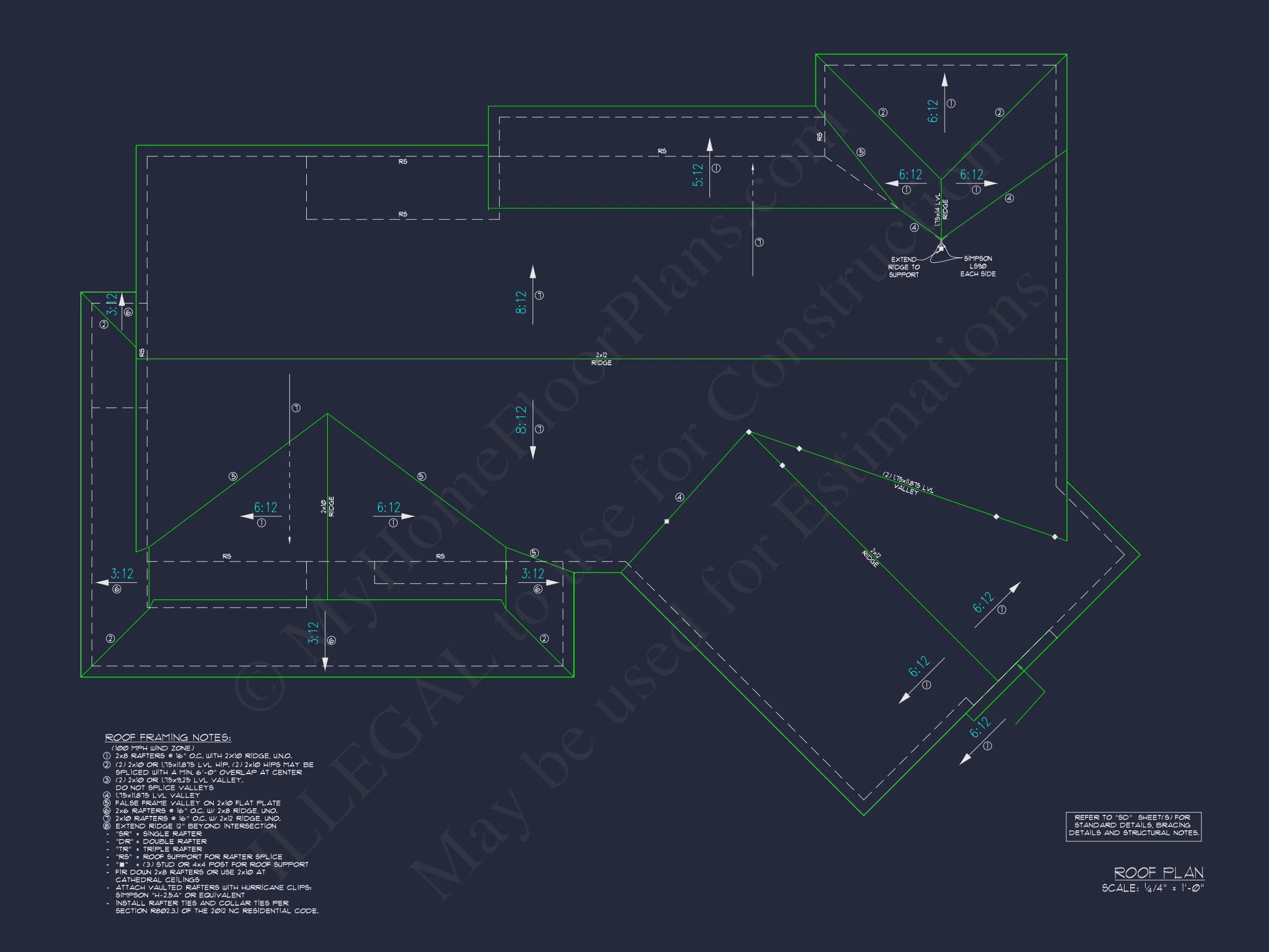 16-1394 HOUSE PLAN - Spacious House Plan with Angled Garage and Modern Blueprint 10 Spacious house Plan with Angled Garage and Modern Blueprint