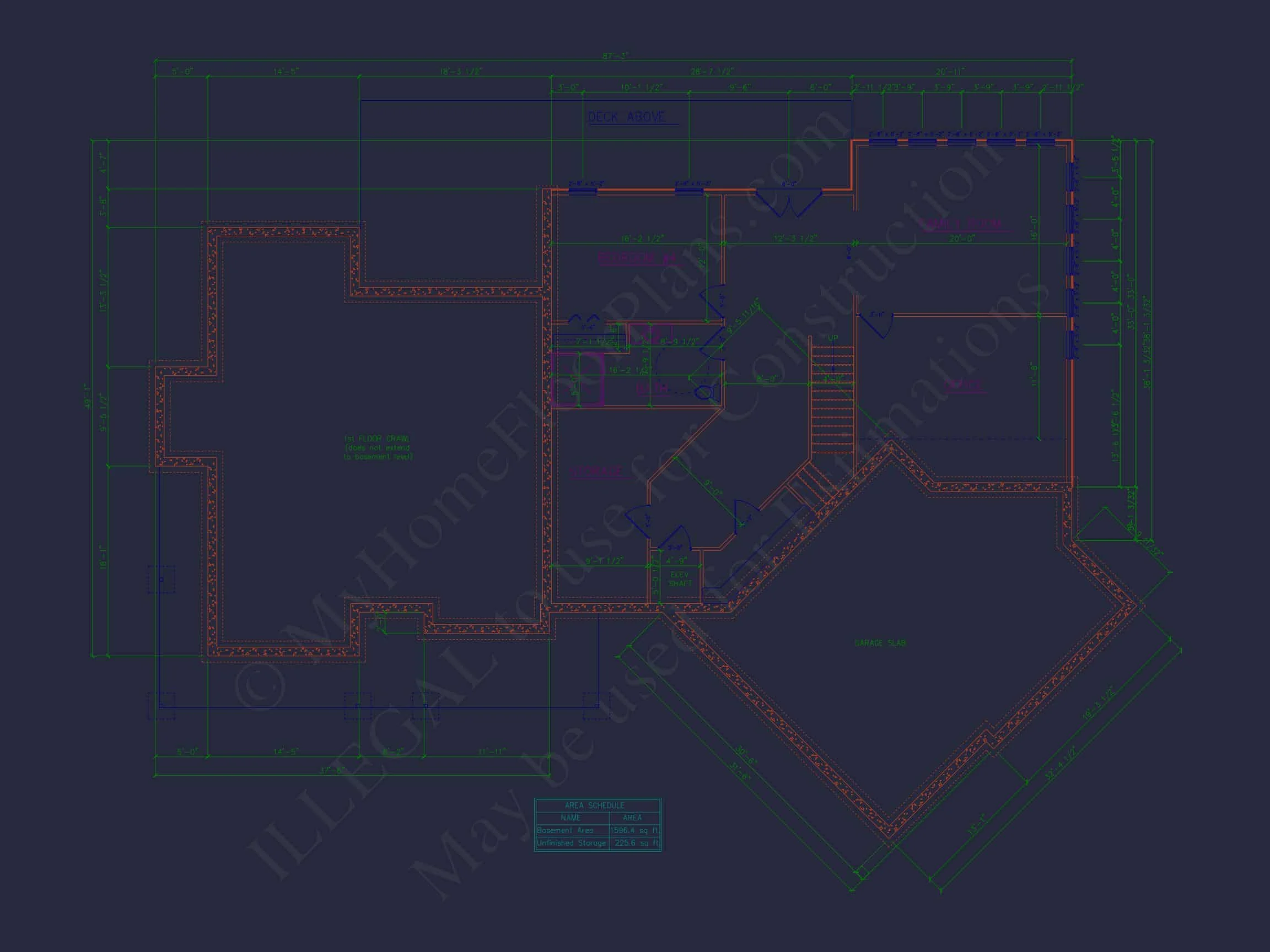 16-1394 HOUSE PLAN - Spacious House Plan with Angled Garage and Modern Blueprint 5 Spacious house Plan with Angled Garage and Modern Blueprint