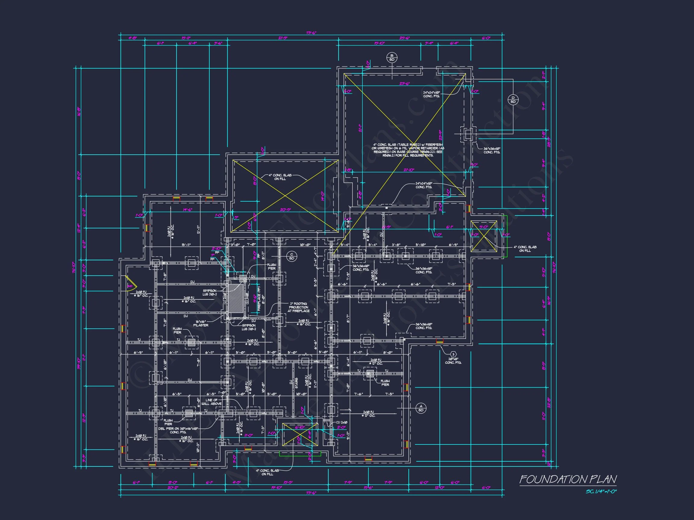 16-1304 HOUSE PLAN - French Country House Plan with 2 Floors, 4 Beds, & CAD Blueprint 14 French Country house Plan with 2 Floors, 4 Beds, & CAD Blueprint