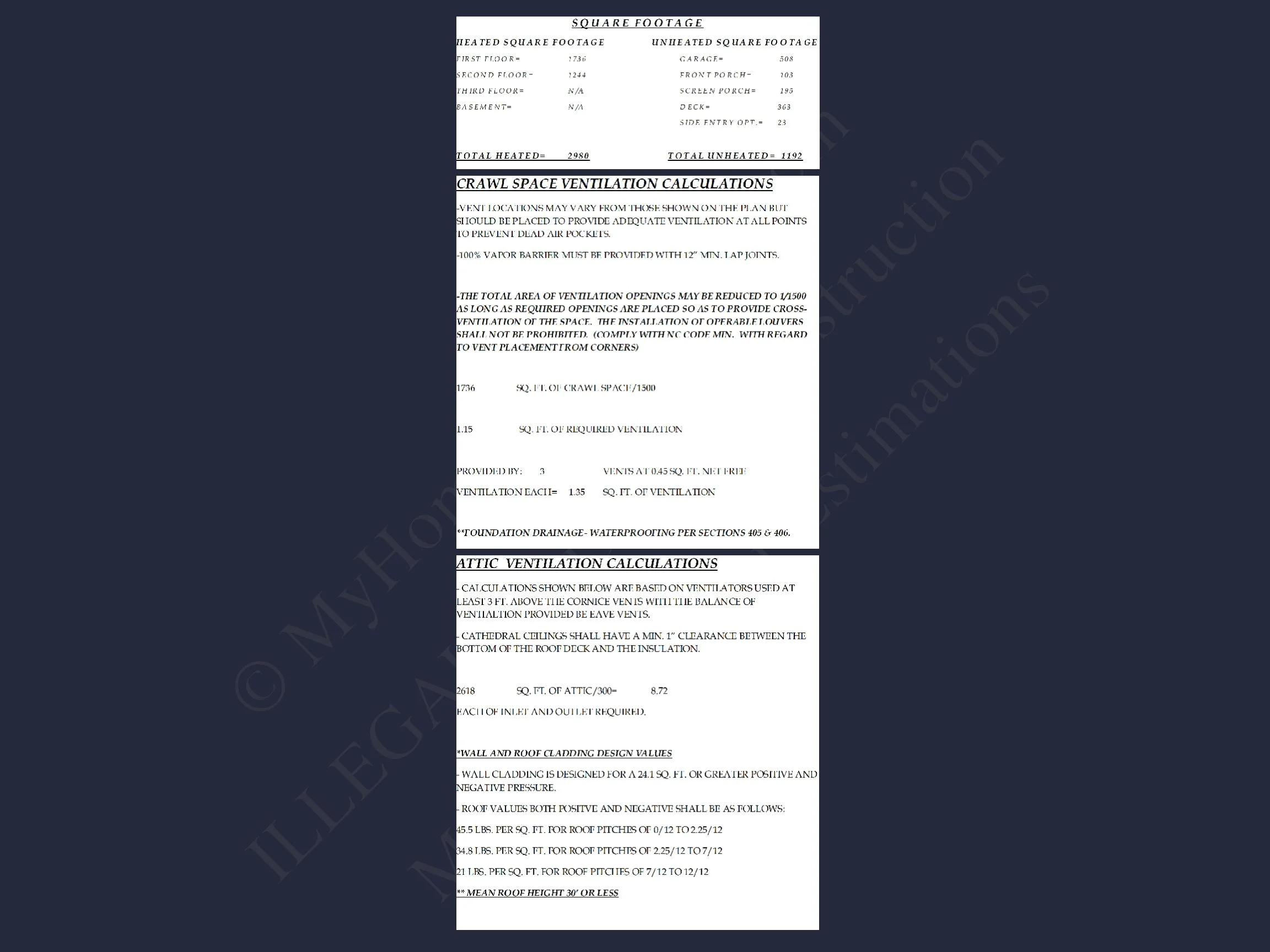 16-1292 HOUSE PLAN - Floor Plan with 2980 Sq. Ft. | Stunning 4 Bedroom CAD Designs 19 Floor Plan with 2980 Sq. Ft.