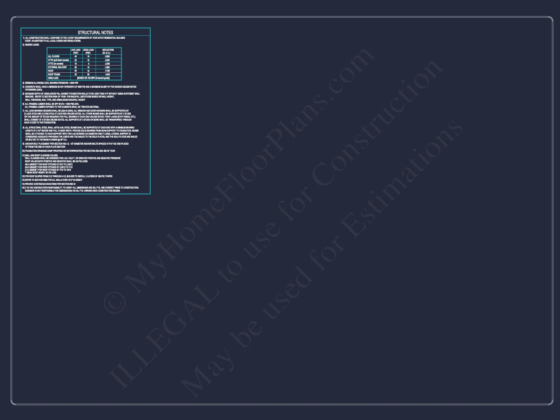 16-1292 HOUSE PLAN - Floor Plan with 2980 Sq. Ft. | Stunning 4 Bedroom CAD Designs 17 Floor Plan with 2980 Sq. Ft.