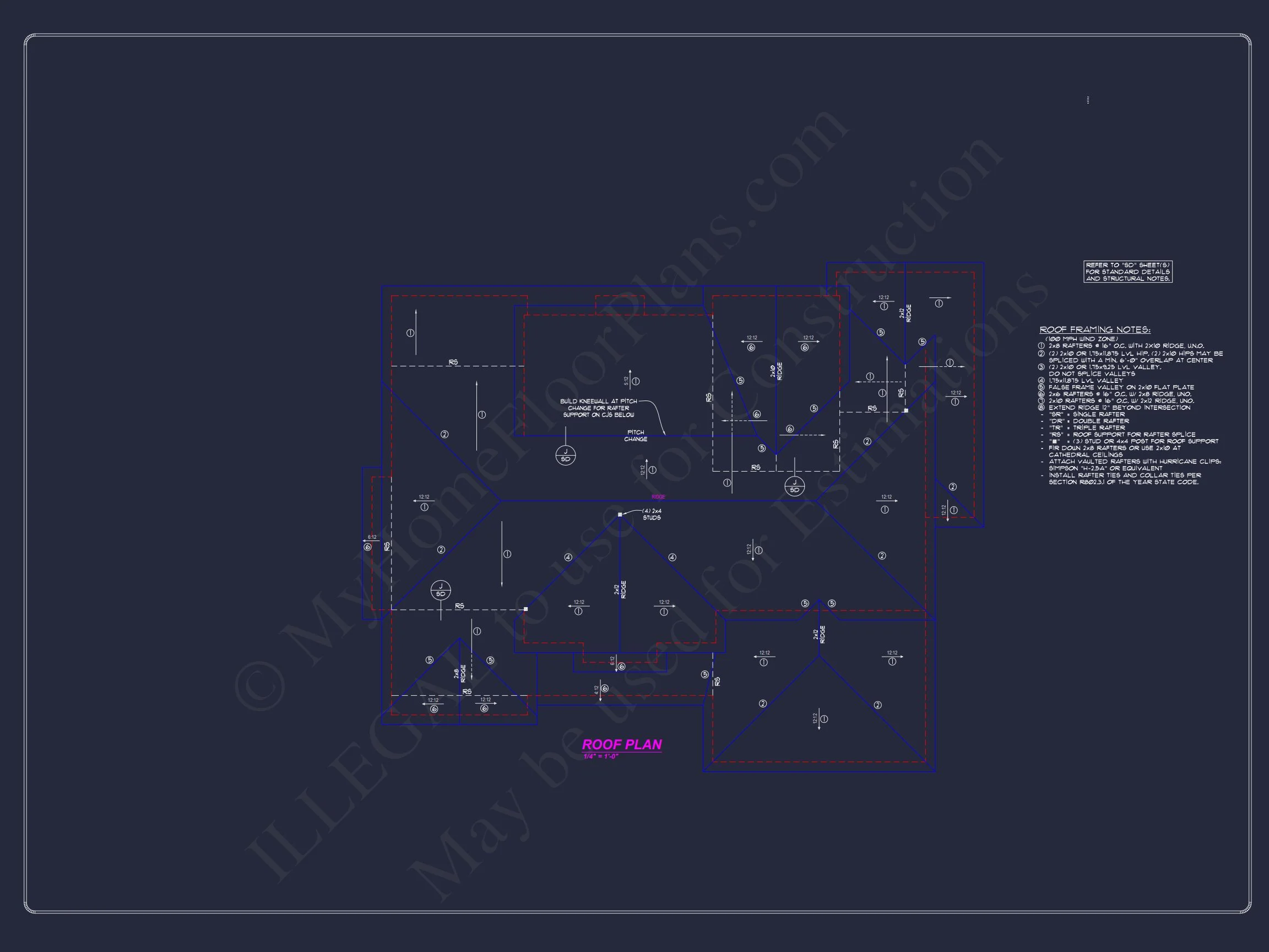 16-1292 HOUSE PLAN - Floor Plan with 2980 Sq. Ft. | Stunning 4 Bedroom CAD Designs 15 Floor Plan with 2980 Sq. Ft.