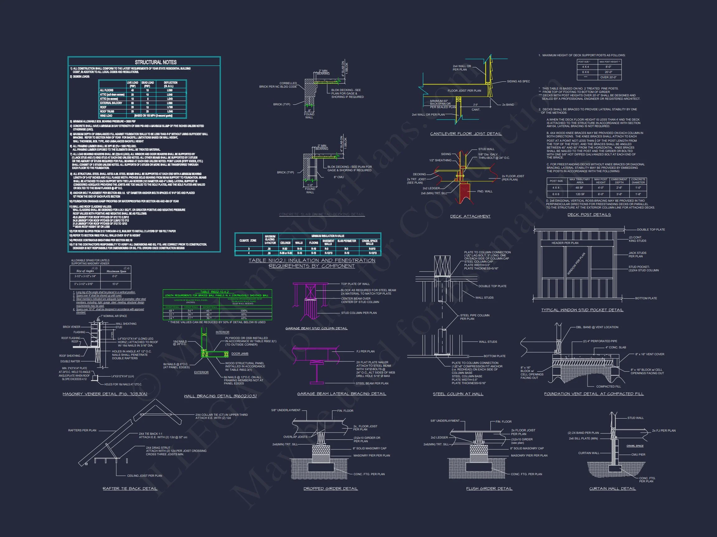 16-1292 HOUSE PLAN - Floor Plan with 2980 Sq. Ft. | Stunning 4 Bedroom CAD Designs 10 Stunning 4 Bedroom CAD Designs