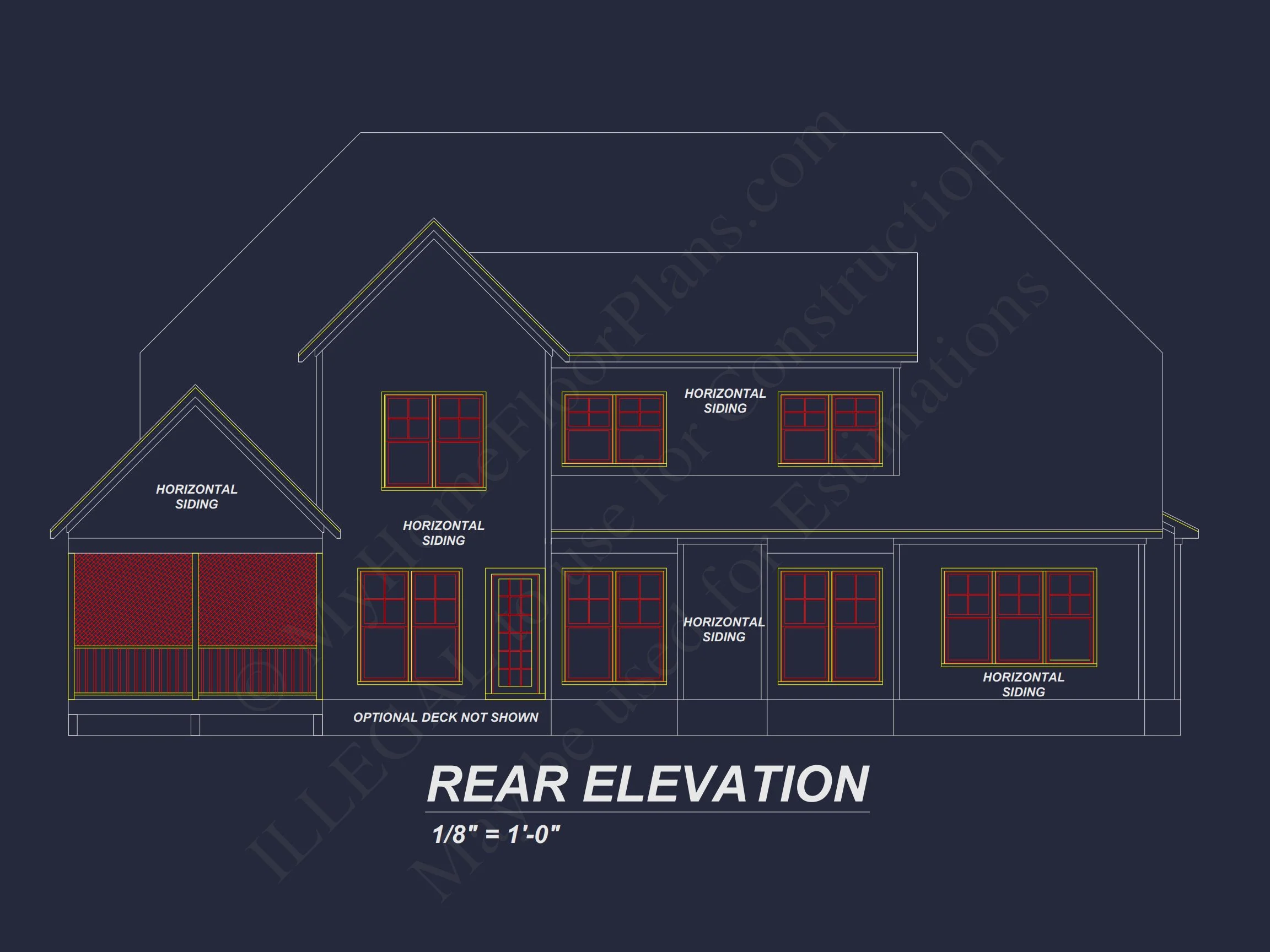 16-1292 HOUSE PLAN - Floor Plan with 2980 Sq. Ft. | Stunning 4 Bedroom CAD Designs 4 Stunning 4 Bedroom CAD Designs