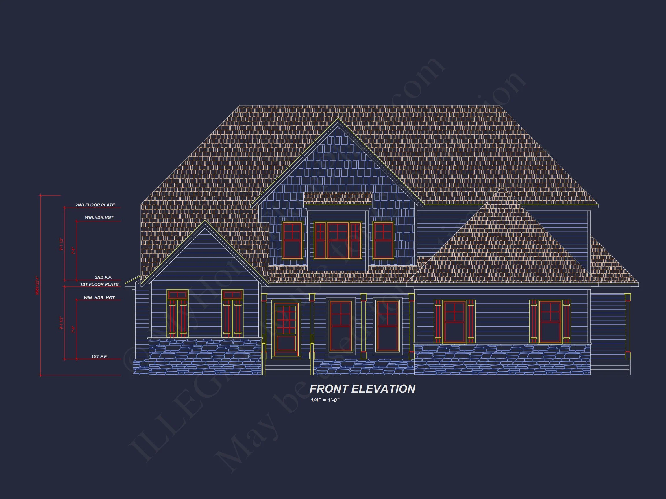 16-1292 HOUSE PLAN - Floor Plan with 2980 Sq. Ft. | Stunning 4 Bedroom CAD Designs 2 Stunning 4 Bedroom CAD Designs