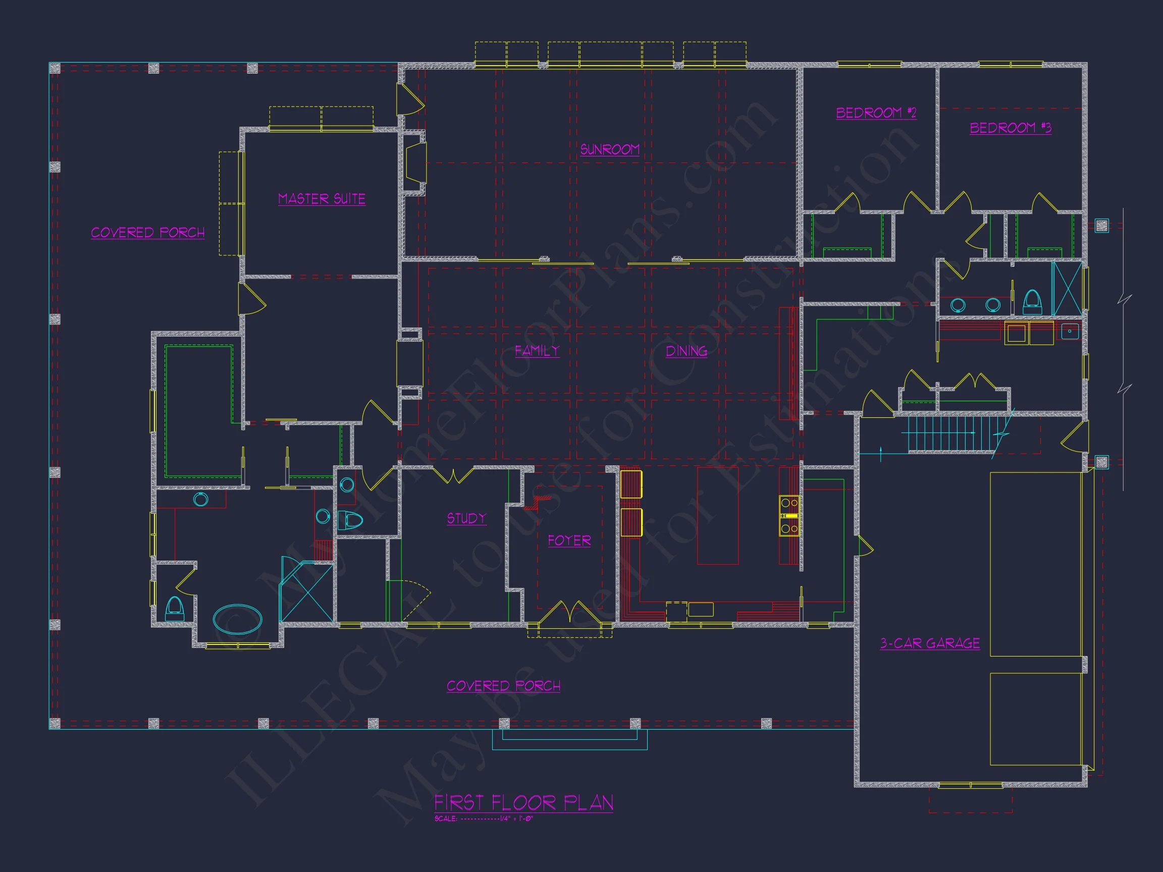 16-1239 HOUSE PLAN - Luxury House Floor Plan with CAD Architecture & Designs 4 Luxury house Floor Plan with CAD Architecture & Designs
