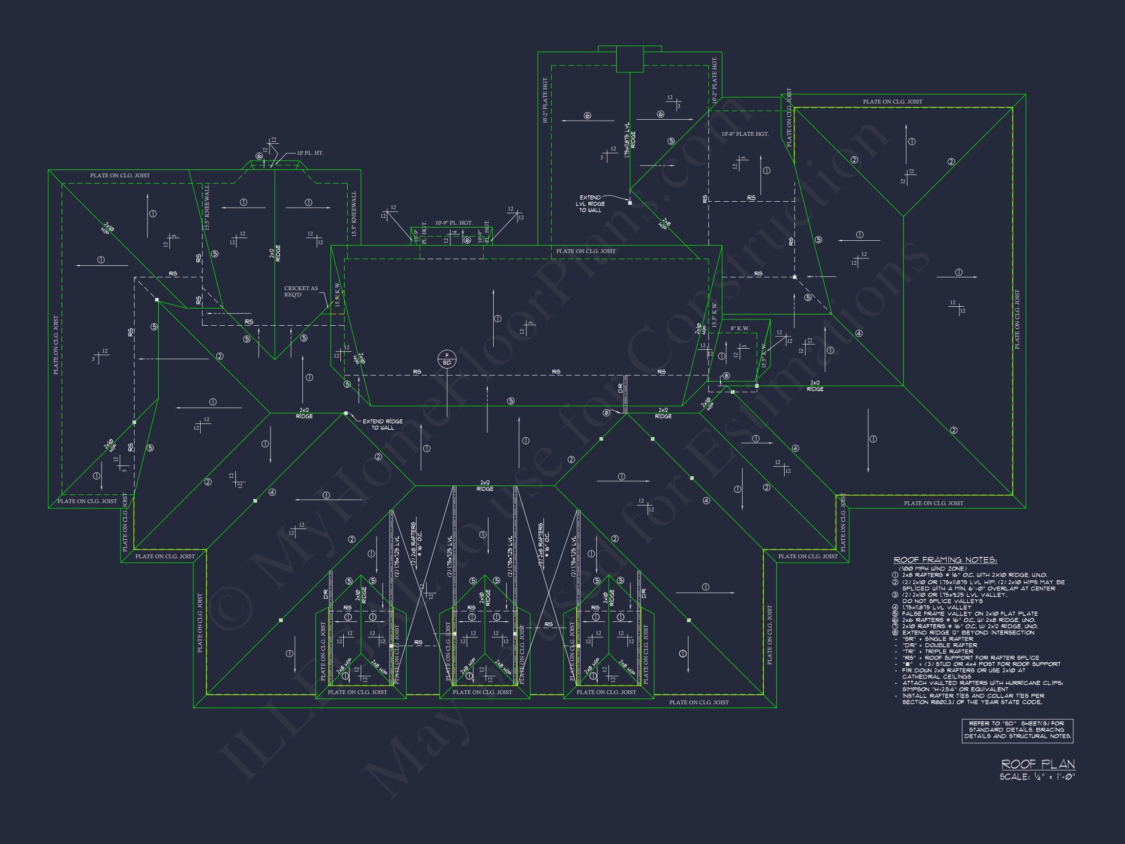 16-1171 HOUSE PLAN - Elegant Traditional House Plan with Detailed Architecture & CAD 14 Elegant Traditional house Plan with Detailed Architecture & CAD