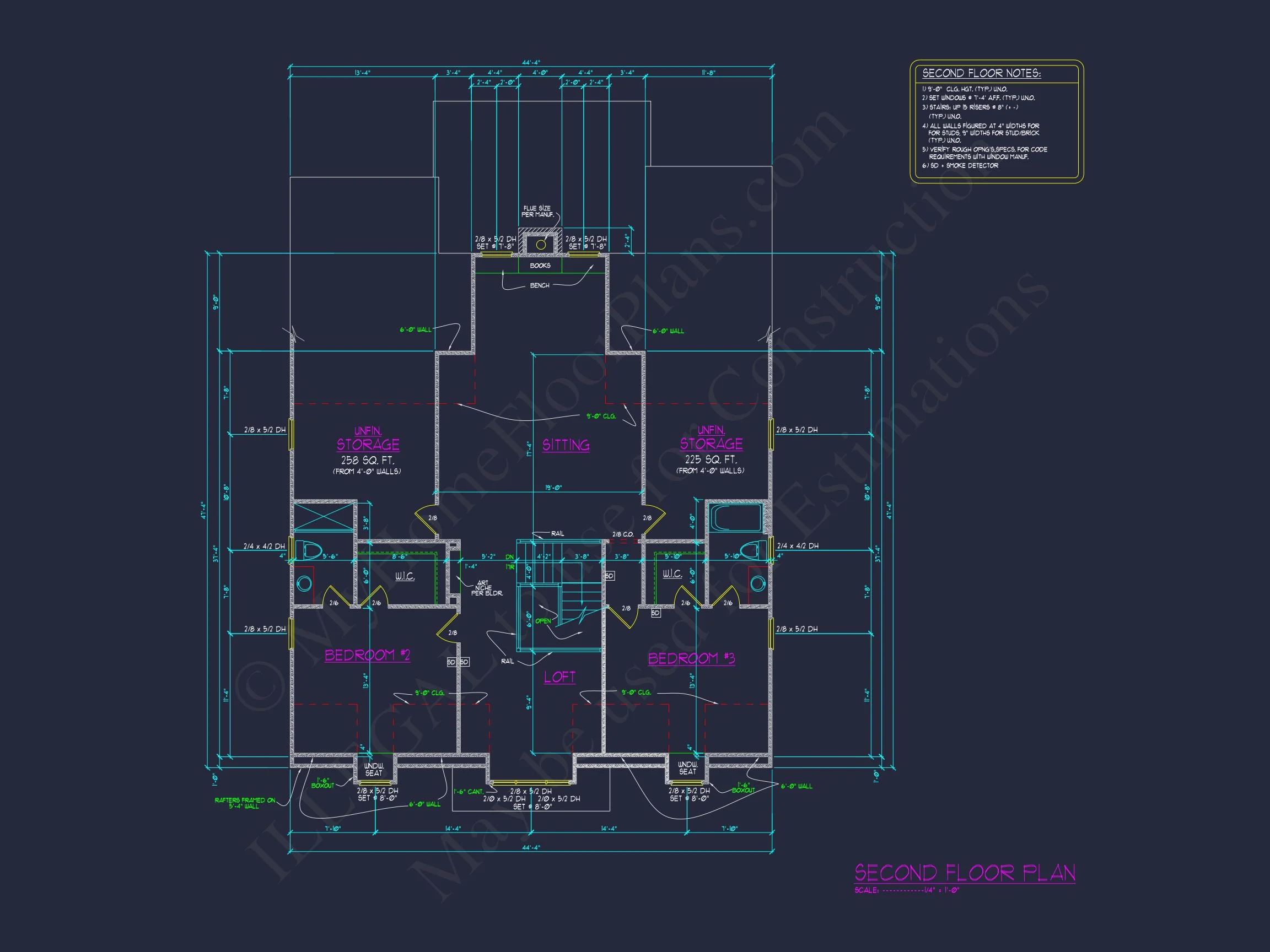 16-1138 HOUSE PLAN - Elegant Cape Cod House Floor Plan with 2-Story Design 52 Elegant Cape Cod house Floor Plan with 2-Story Design