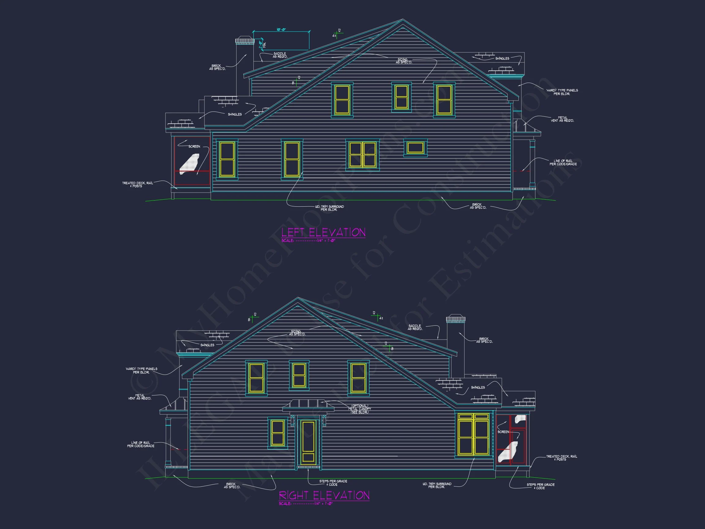 16-1138 HOUSE PLAN - Elegant Cape Cod House Floor Plan with 2-Story Design 47 Elegant Cape Cod house Floor Plan with 2-Story Design
