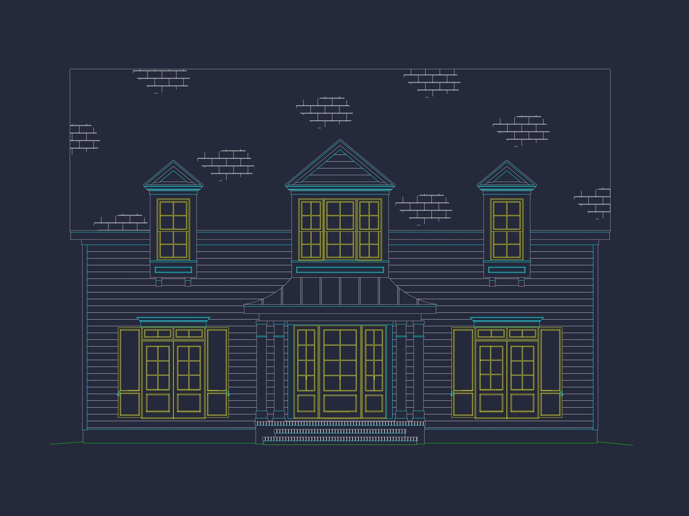 16-1138 HOUSE PLAN - Elegant Cape Cod House Floor Plan with 2-Story Design 45 Elegant Cape Cod house Floor Plan with 2-Story Design