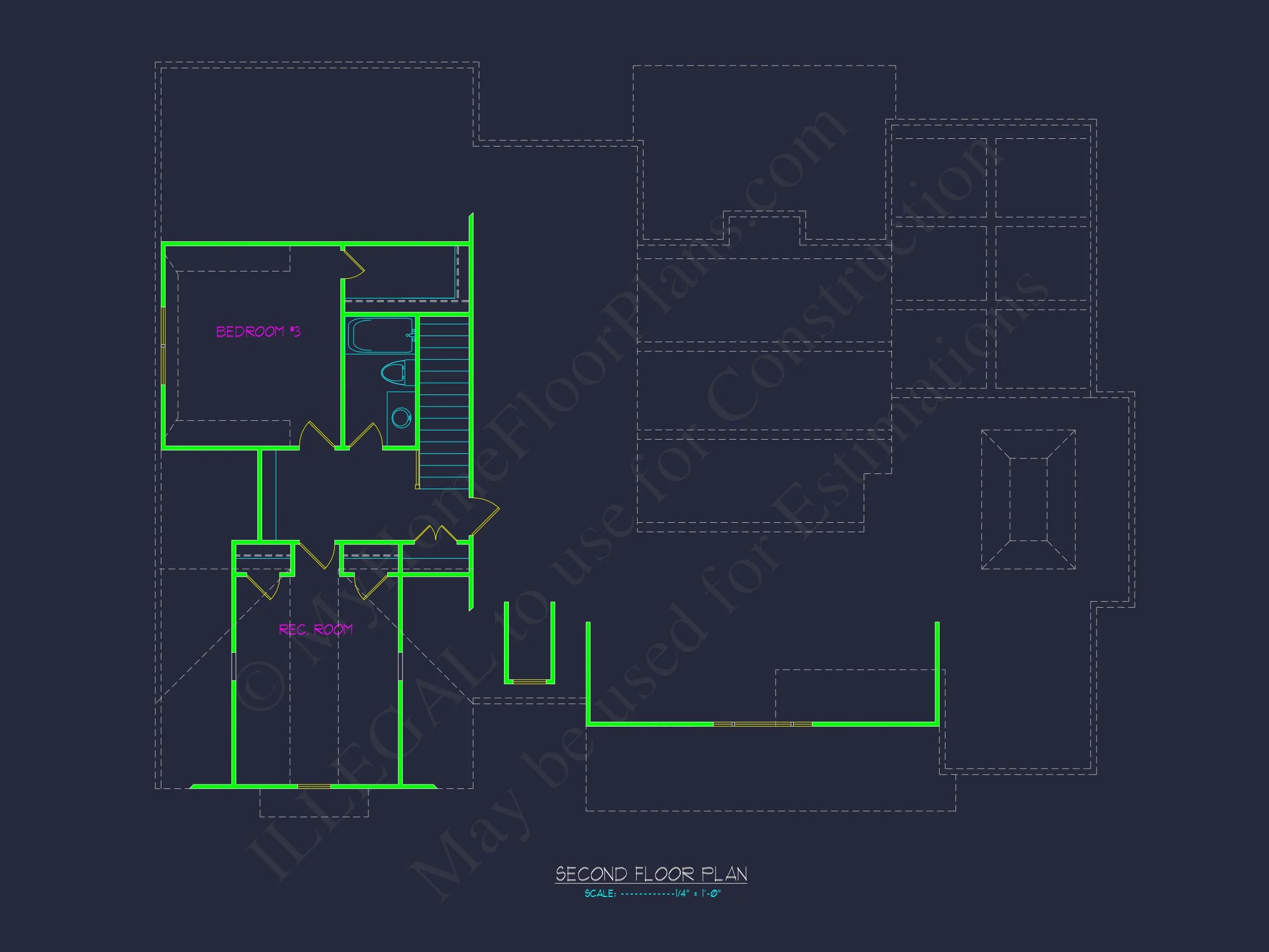 16-1066B HOUSE PLAN - Stunning 2-Story House Plan with Detailed Blueprint Designs 7 Stunning 2-Story house Plan with Detailed Blueprint Designs